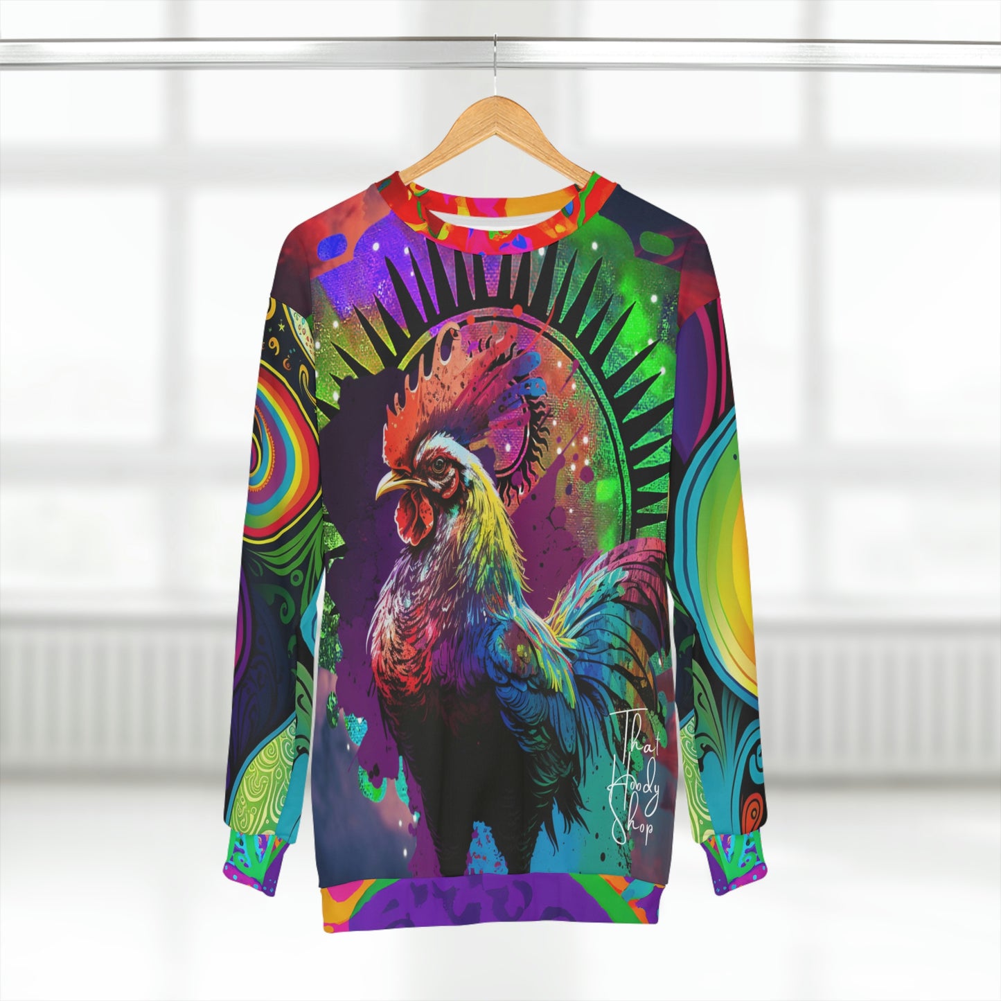 Feeling Cocky Psychedelic Rooster Unisex Sweatshirt