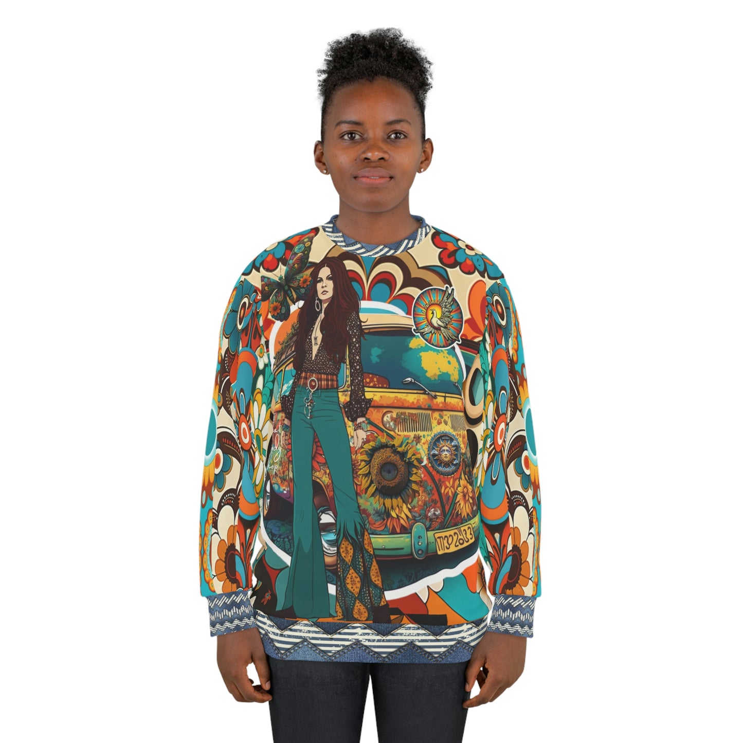Hippie Girl Travels Unisex Sweatshirt