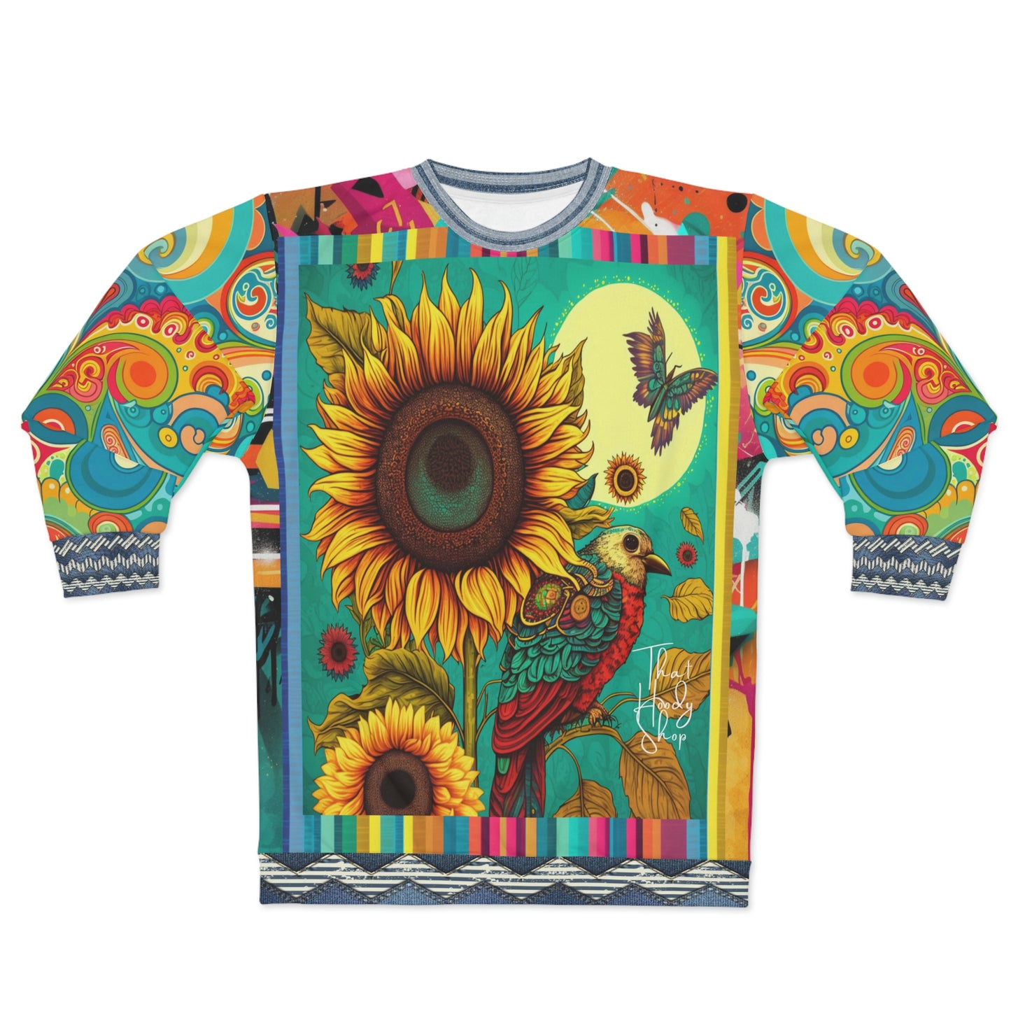 Hippie Fields Sunflower Floral Unisex Sweatshirt