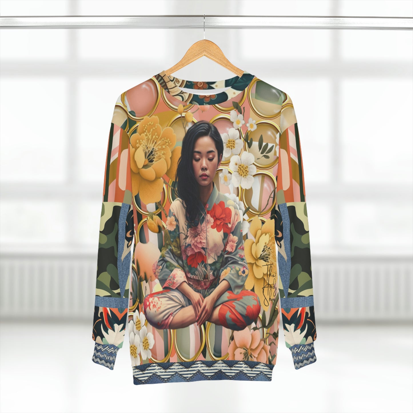 Soul at Peace Asian Floral Unisex Sweatshirt