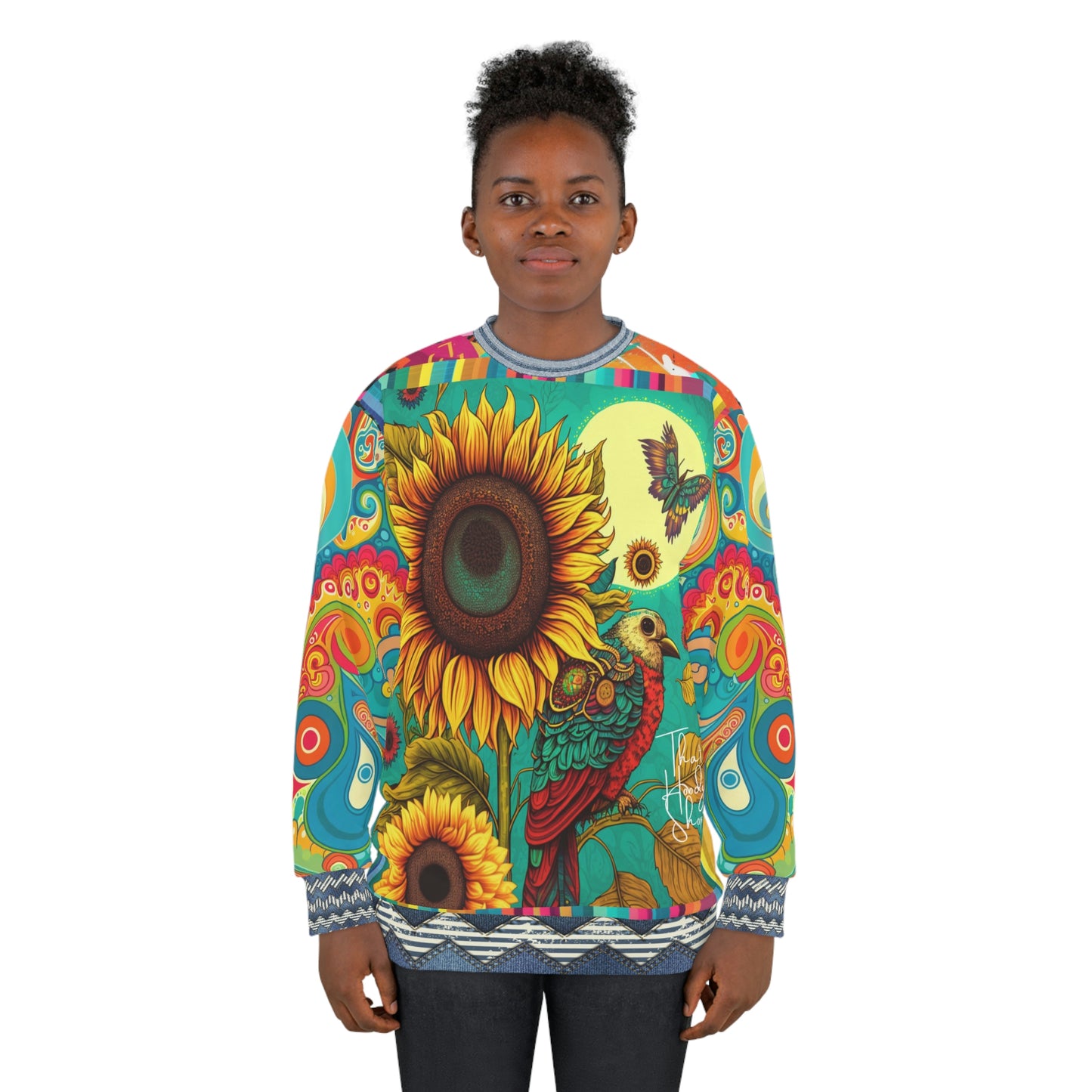 Hippie Fields Sunflower Floral Unisex Sweatshirt