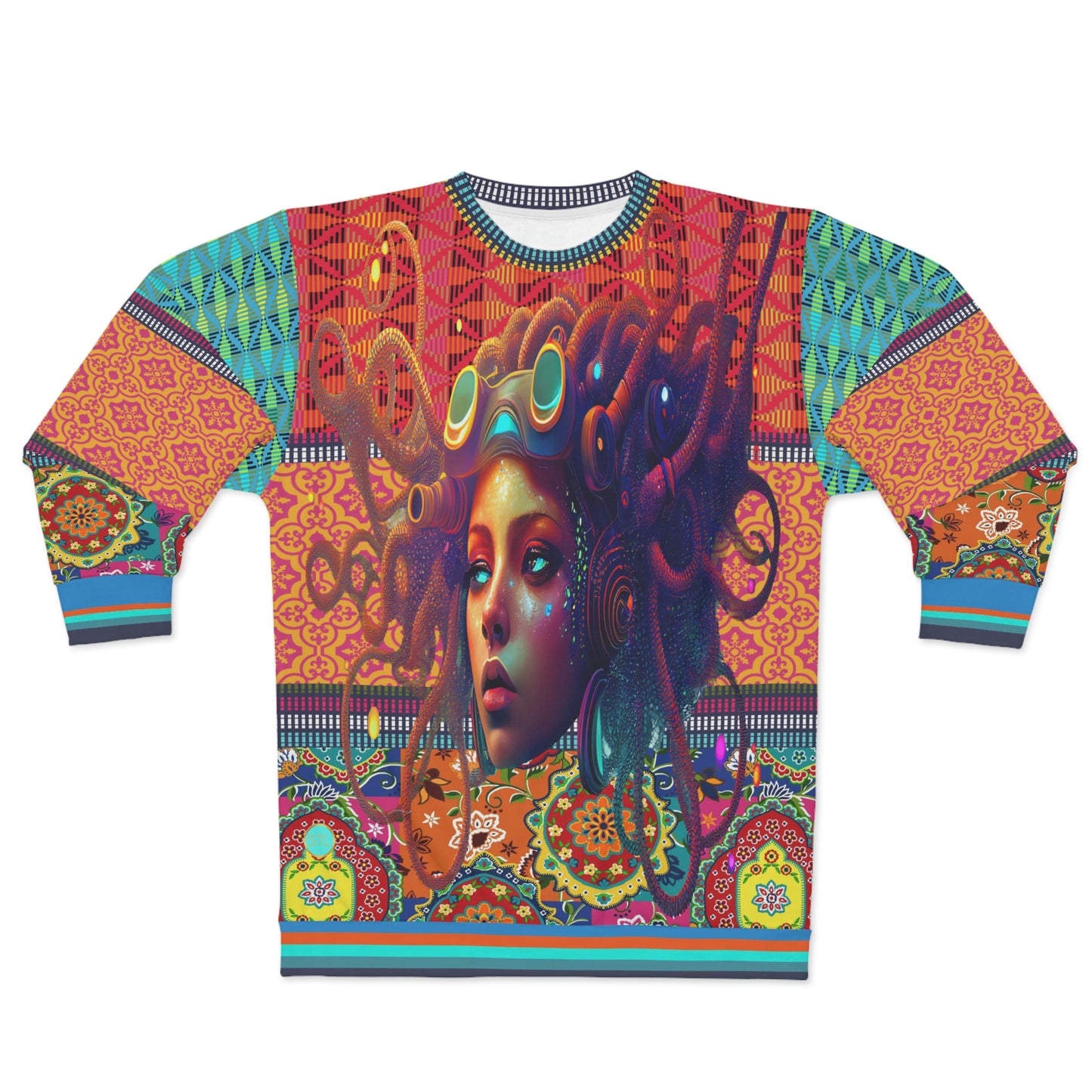 Time Traveler Psychedelic Talking Head Unisex Sweatshirt