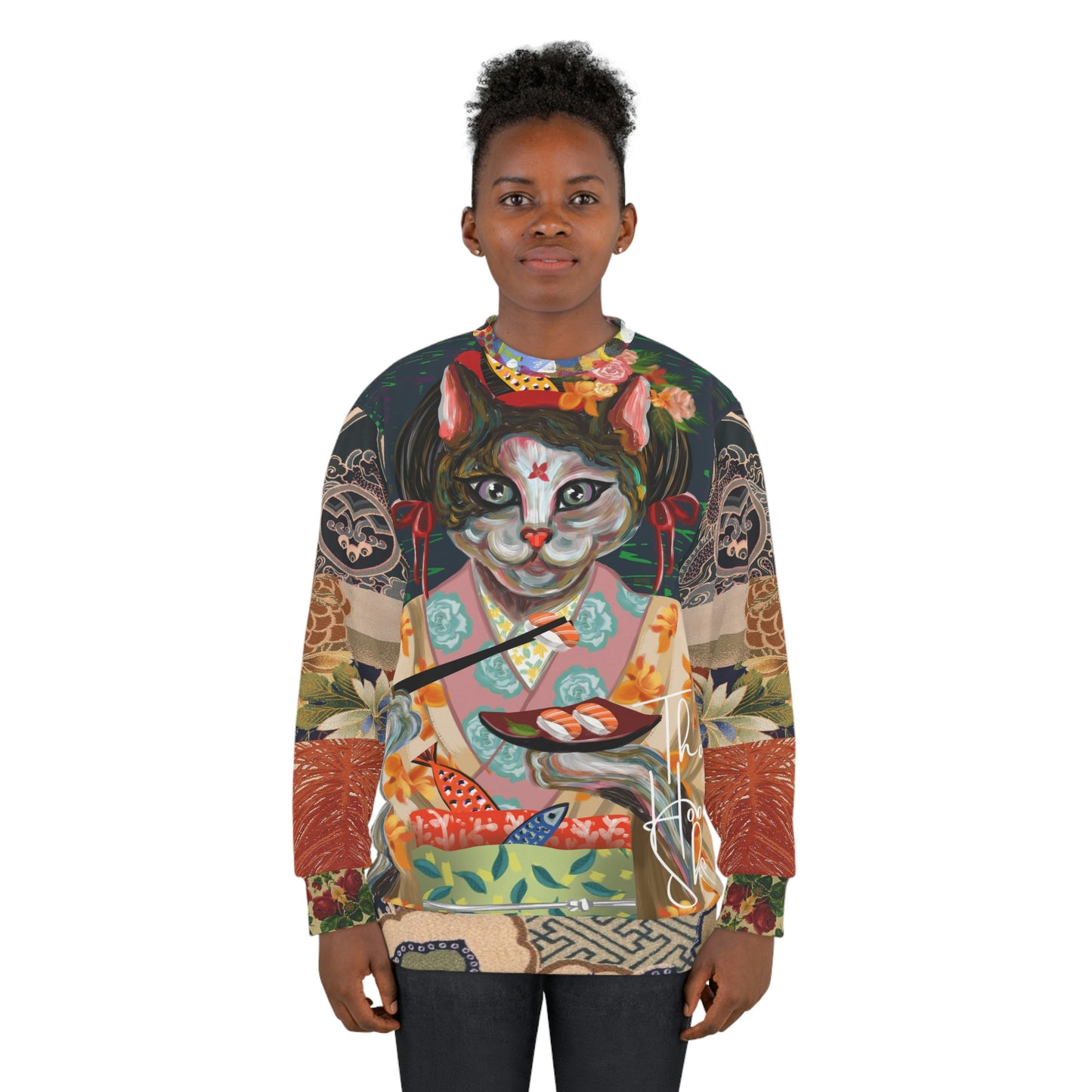 Sushi Boat Feline Unisex Sweatshirt
