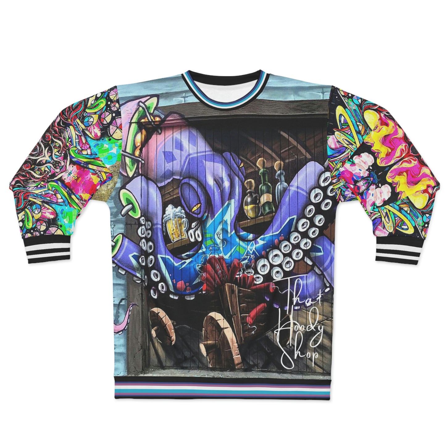 Happy Hour Octopus Graffiti Unisex Sweatshirt