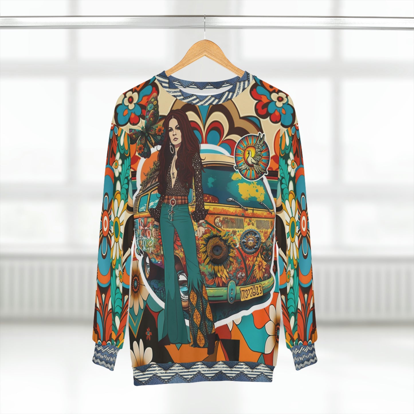 Hippie Girl Travels Unisex Sweatshirt