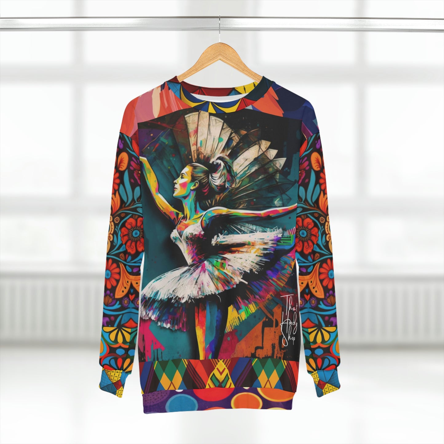 Ballerina in Technicolor Unisex Sweatshirt