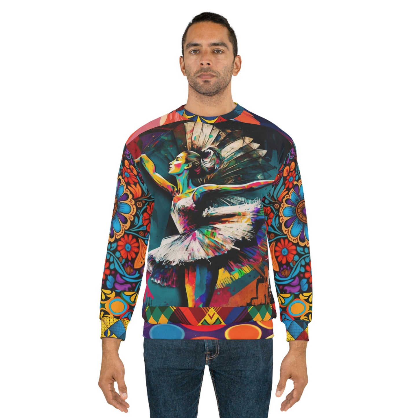 Ballerina in Technicolor Unisex Sweatshirt