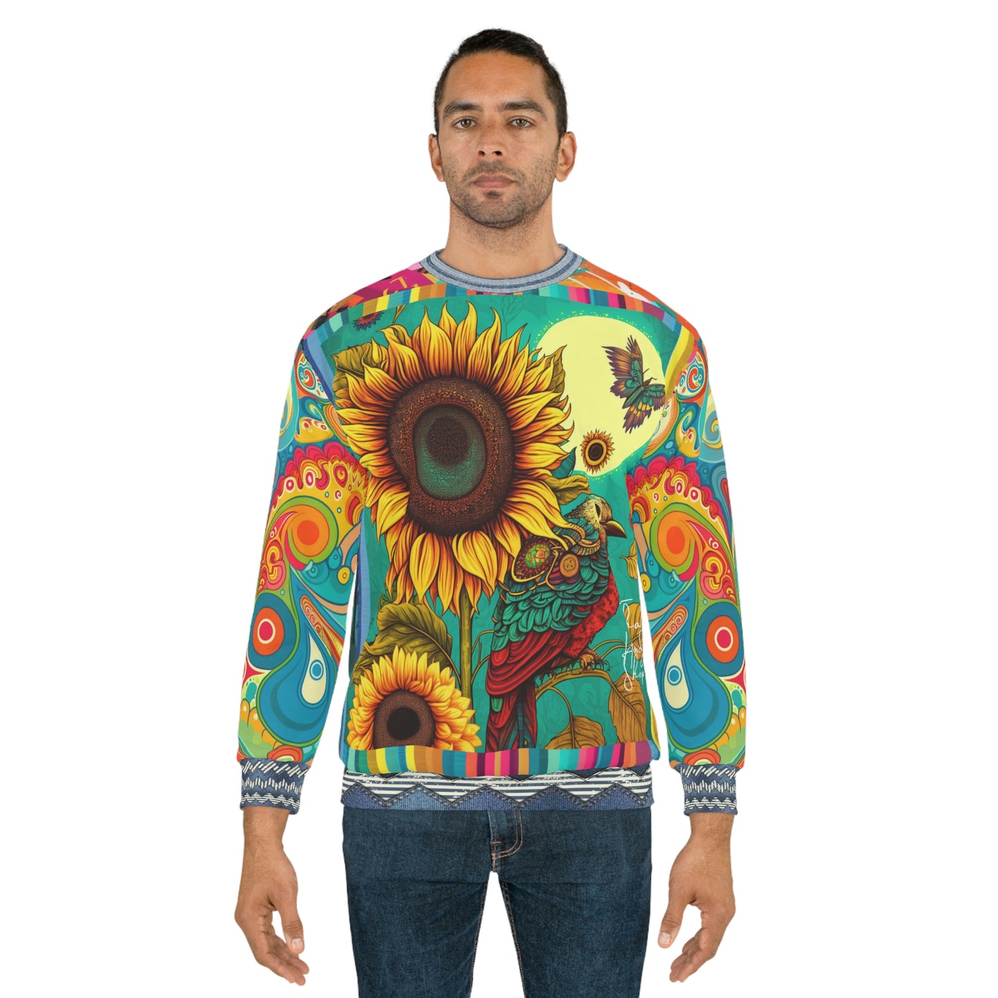Hippie Fields Sunflower Floral Unisex Sweatshirt