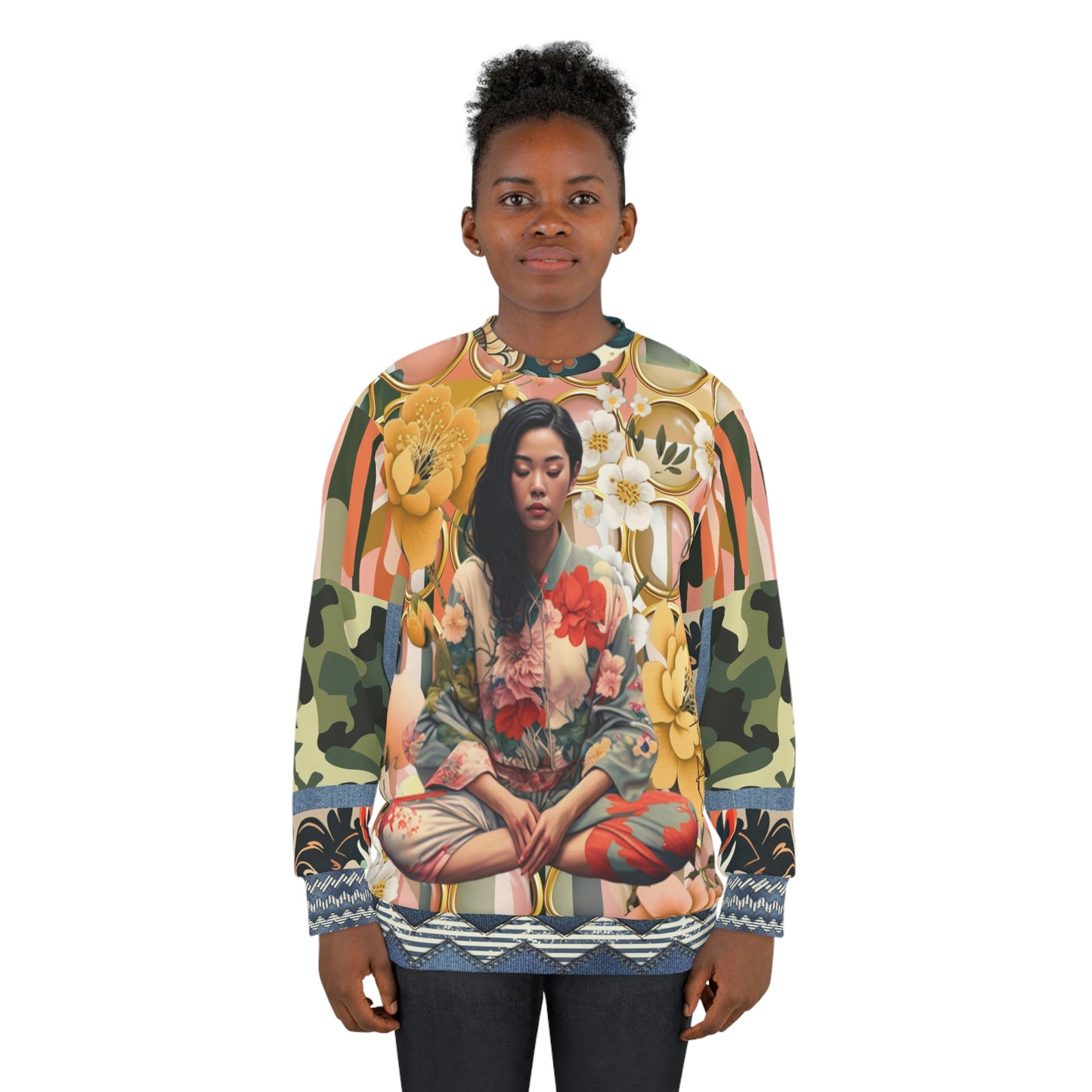 Soul at Peace Asian Floral Unisex Sweatshirt