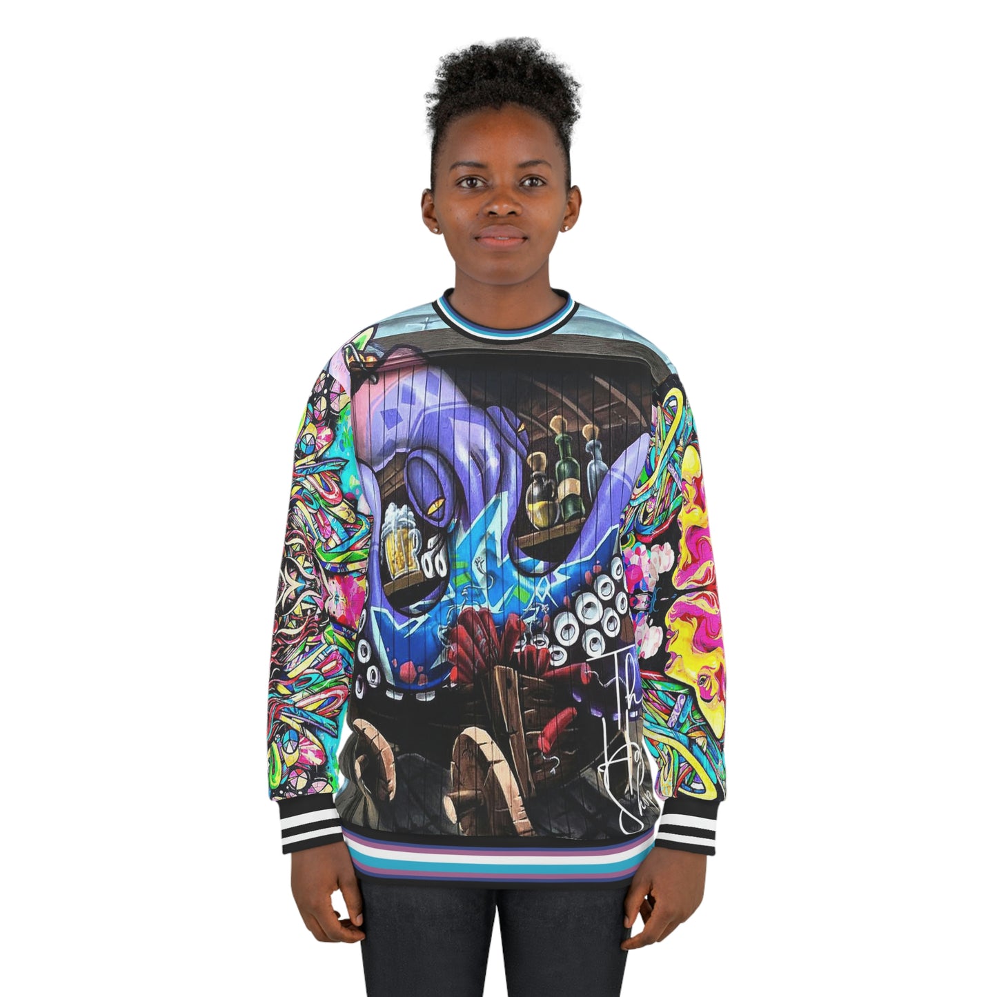 Happy Hour Octopus Graffiti Unisex Sweatshirt