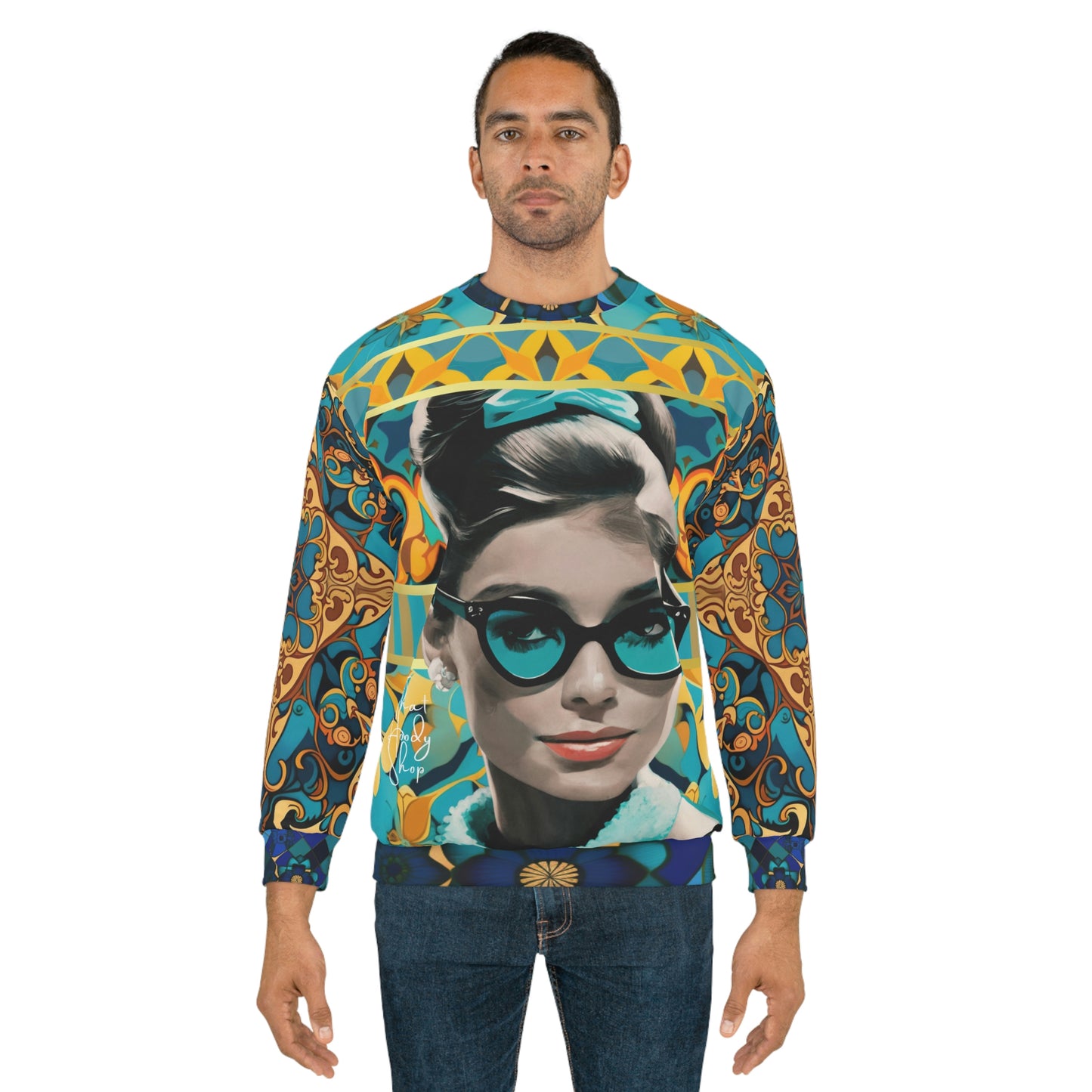 Girl in Blue Glasses Unisex Sweatshirt