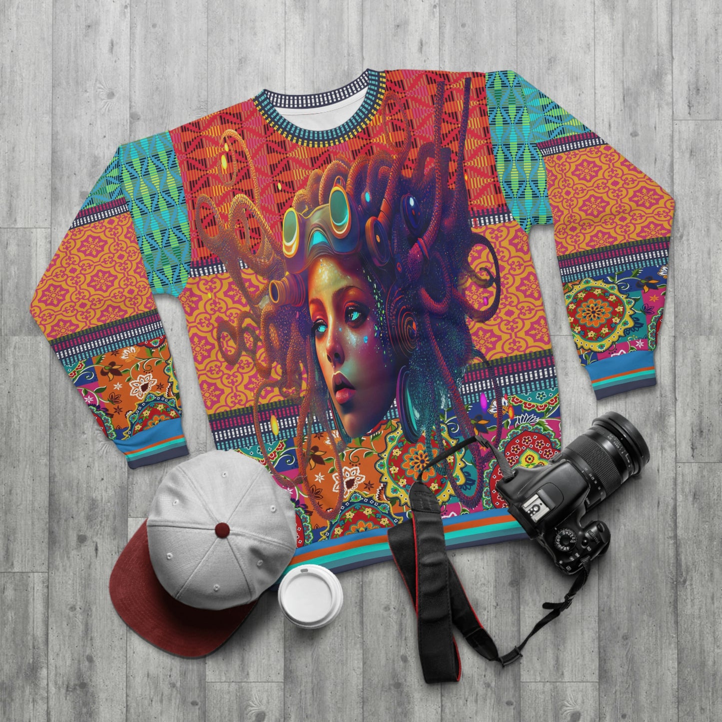 Time Traveler Psychedelic Talking Head Unisex Sweatshirt