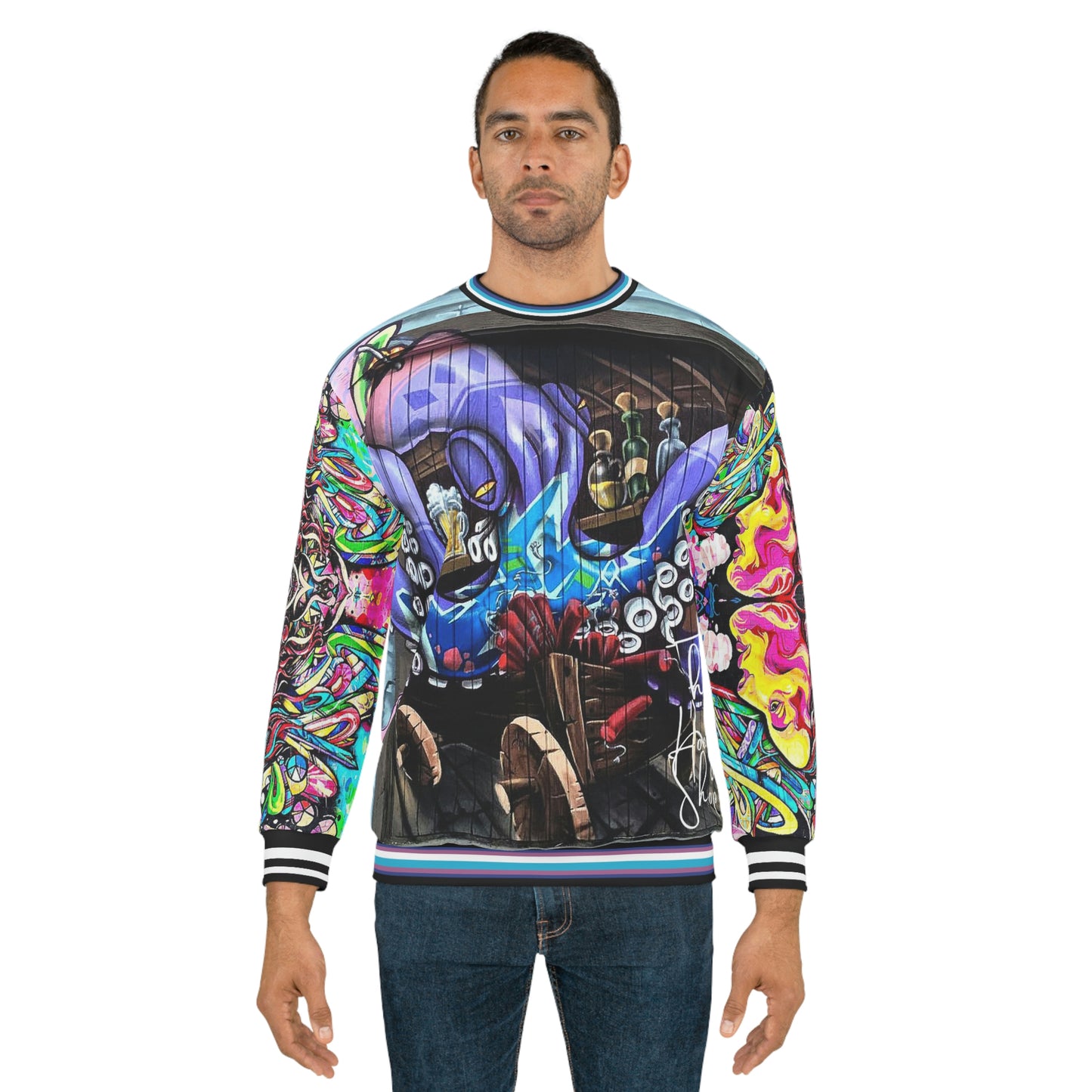 Happy Hour Octopus Graffiti Unisex Sweatshirt