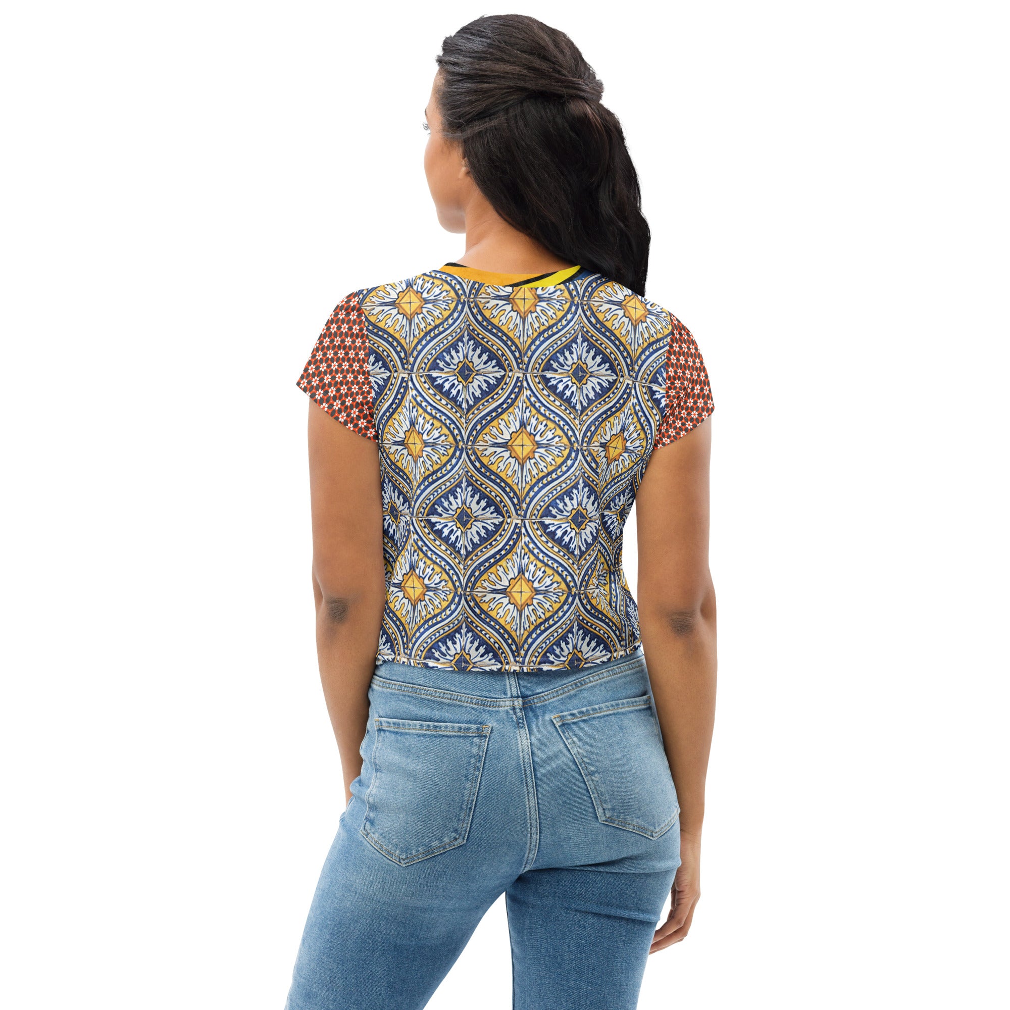Scaredy-Cat Scream Short Sleeve Crop Tee