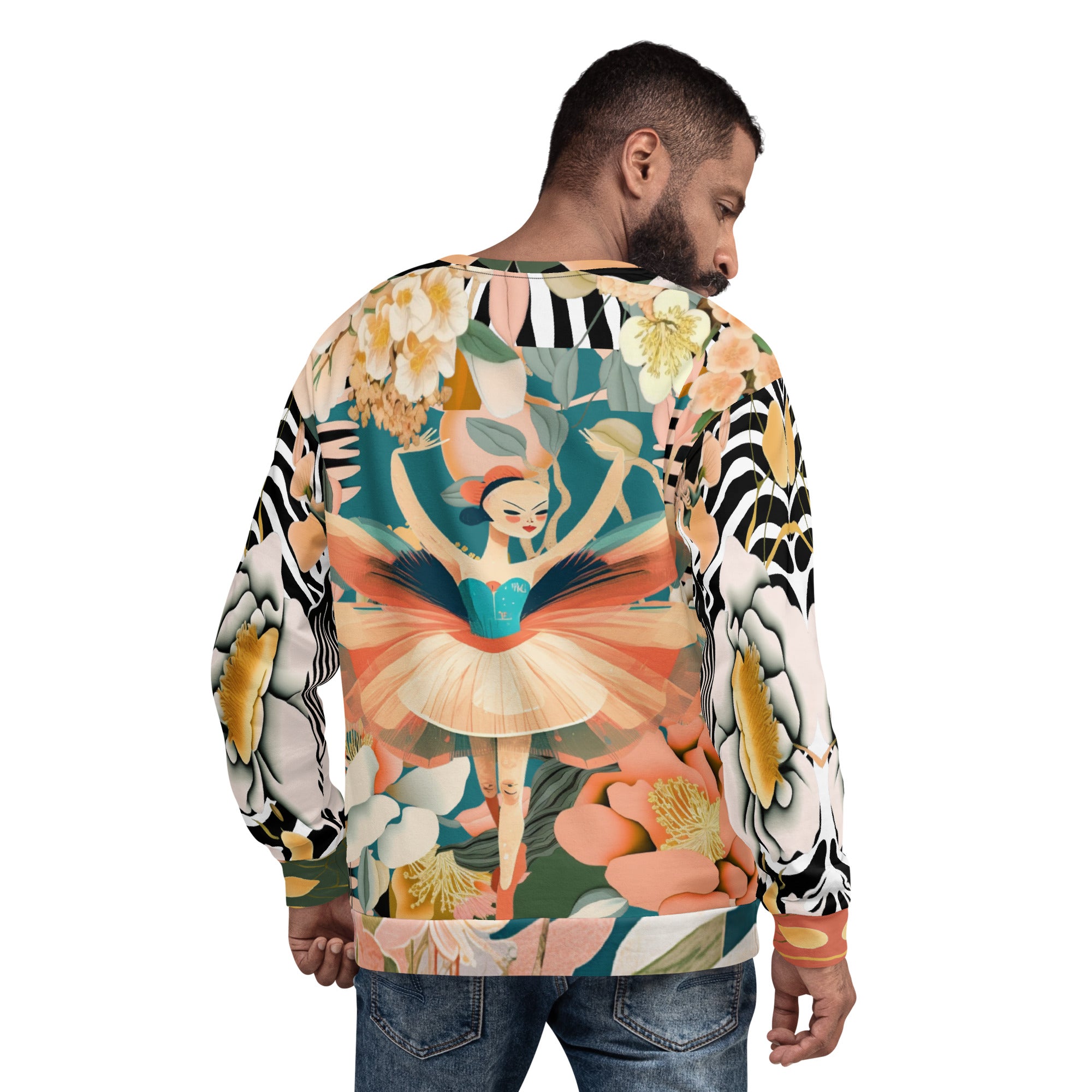 Ballerina in Garden Eco-Poly Unisex Sweatshirt