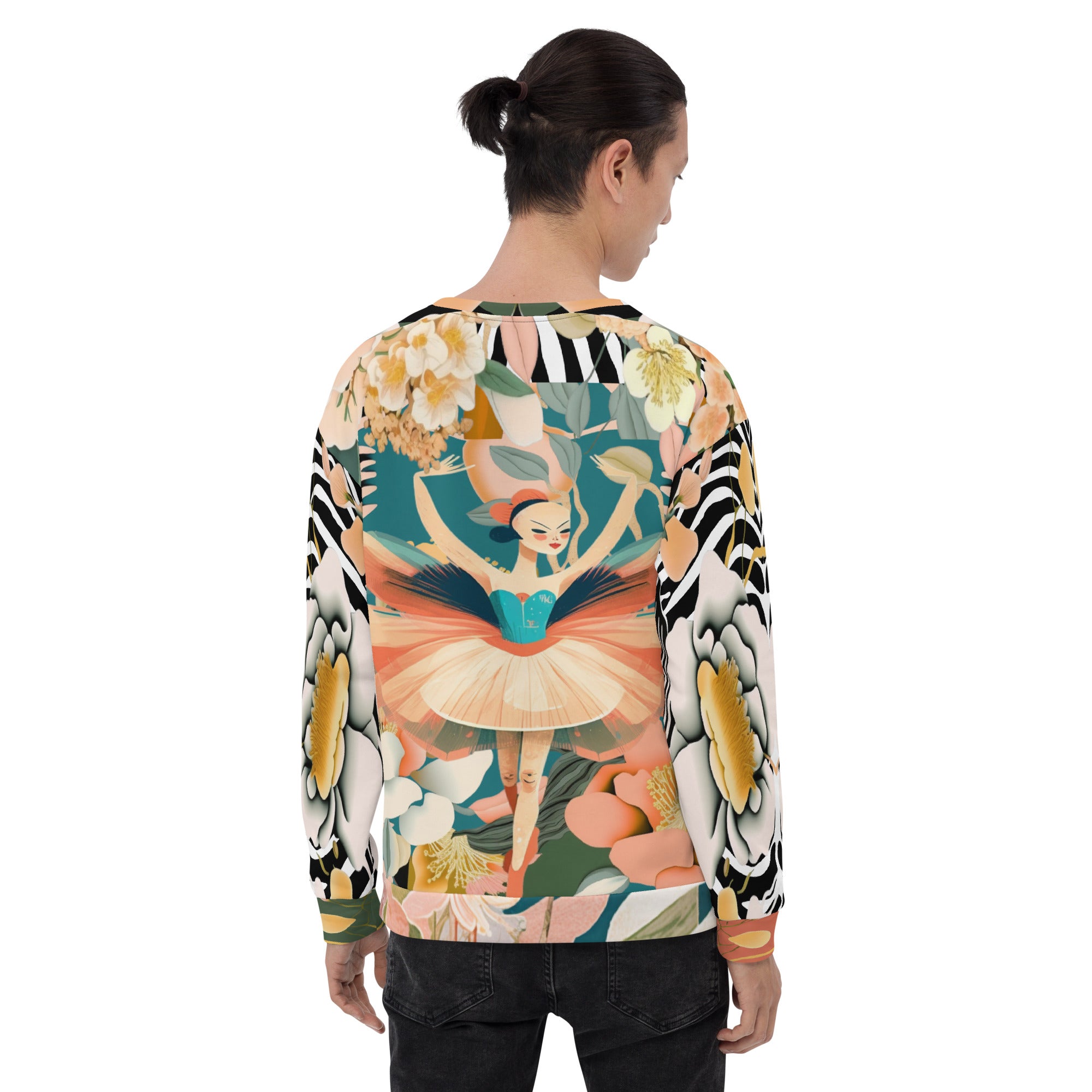 Ballerina in Garden Eco-Poly Unisex Sweatshirt