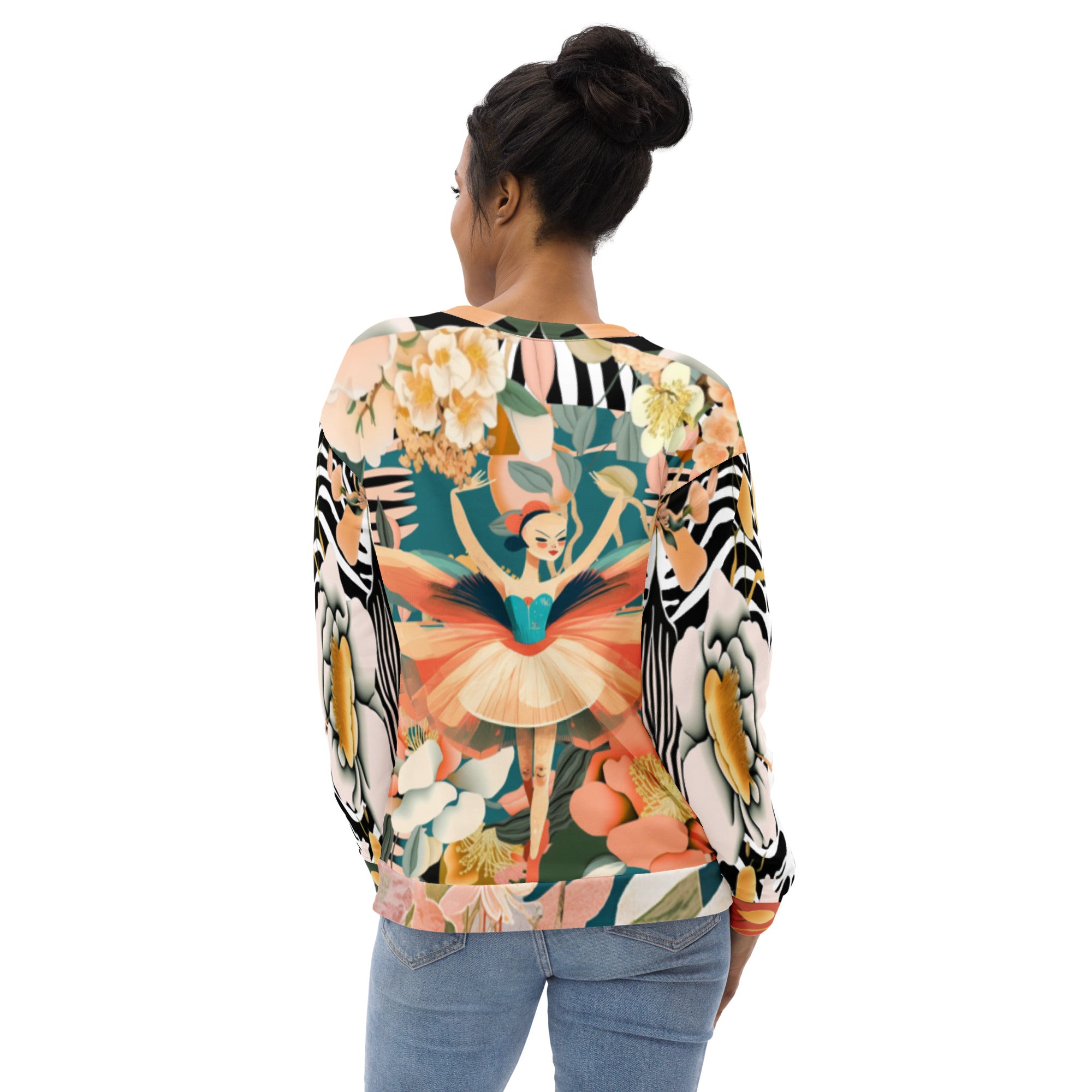 Ballerina in Garden Eco-Poly Unisex Sweatshirt
