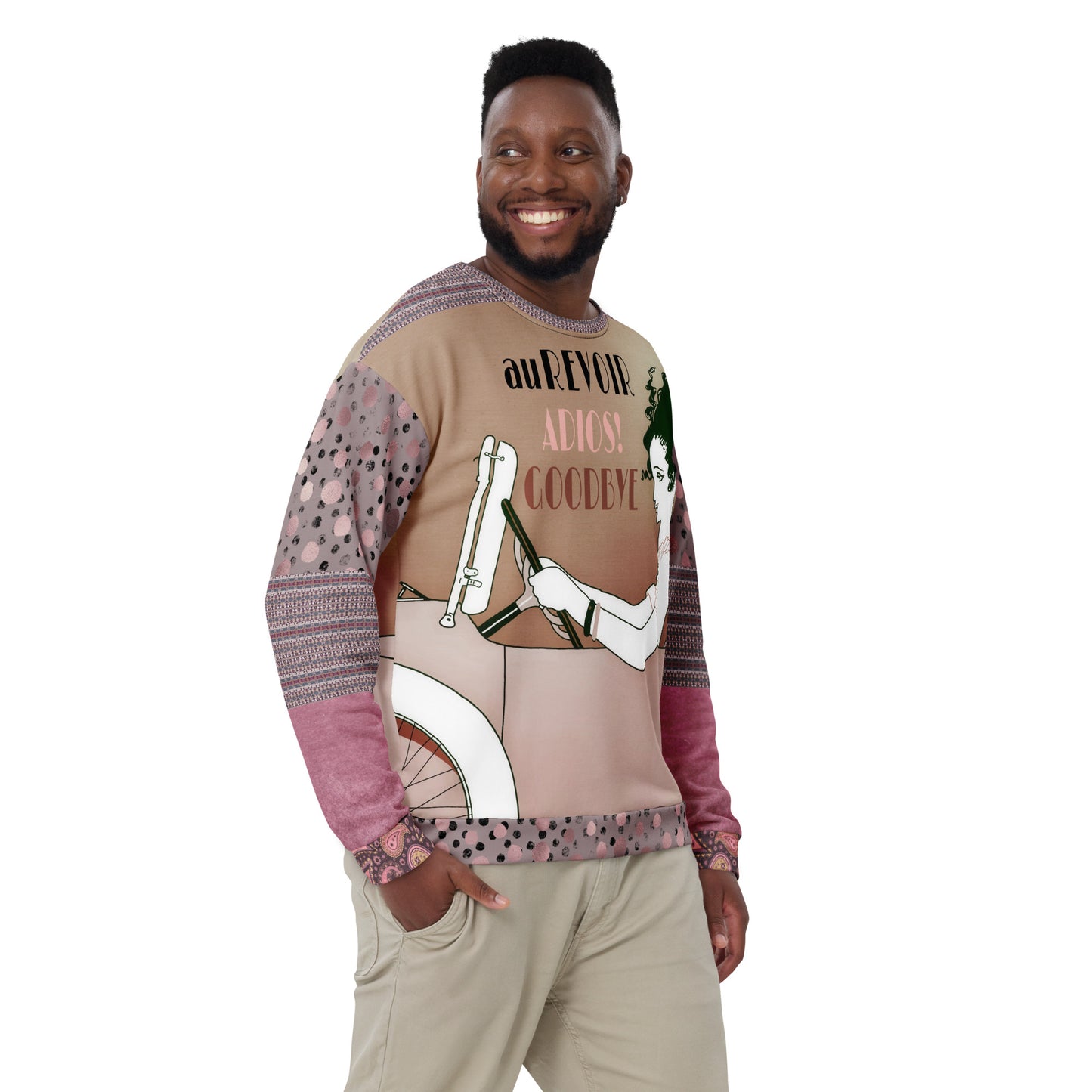 Adios! Pink Paisley Unisex Sweatshirt