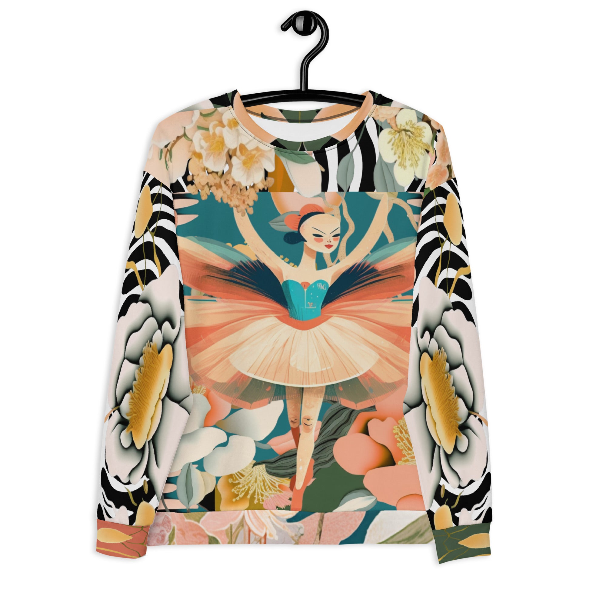 Ballerina in Garden Eco-Poly Unisex Sweatshirt