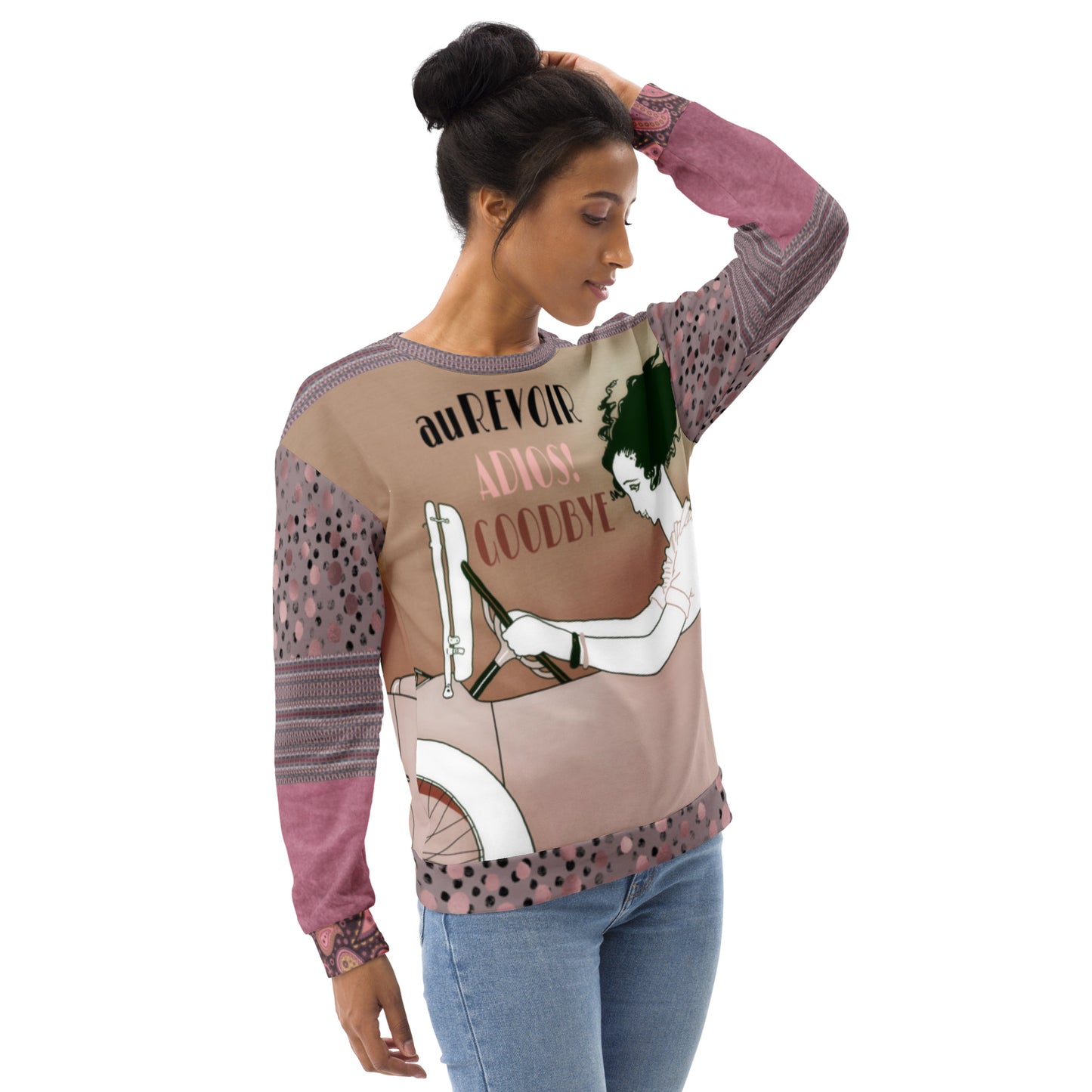 Adios! Pink Paisley Unisex Sweatshirt