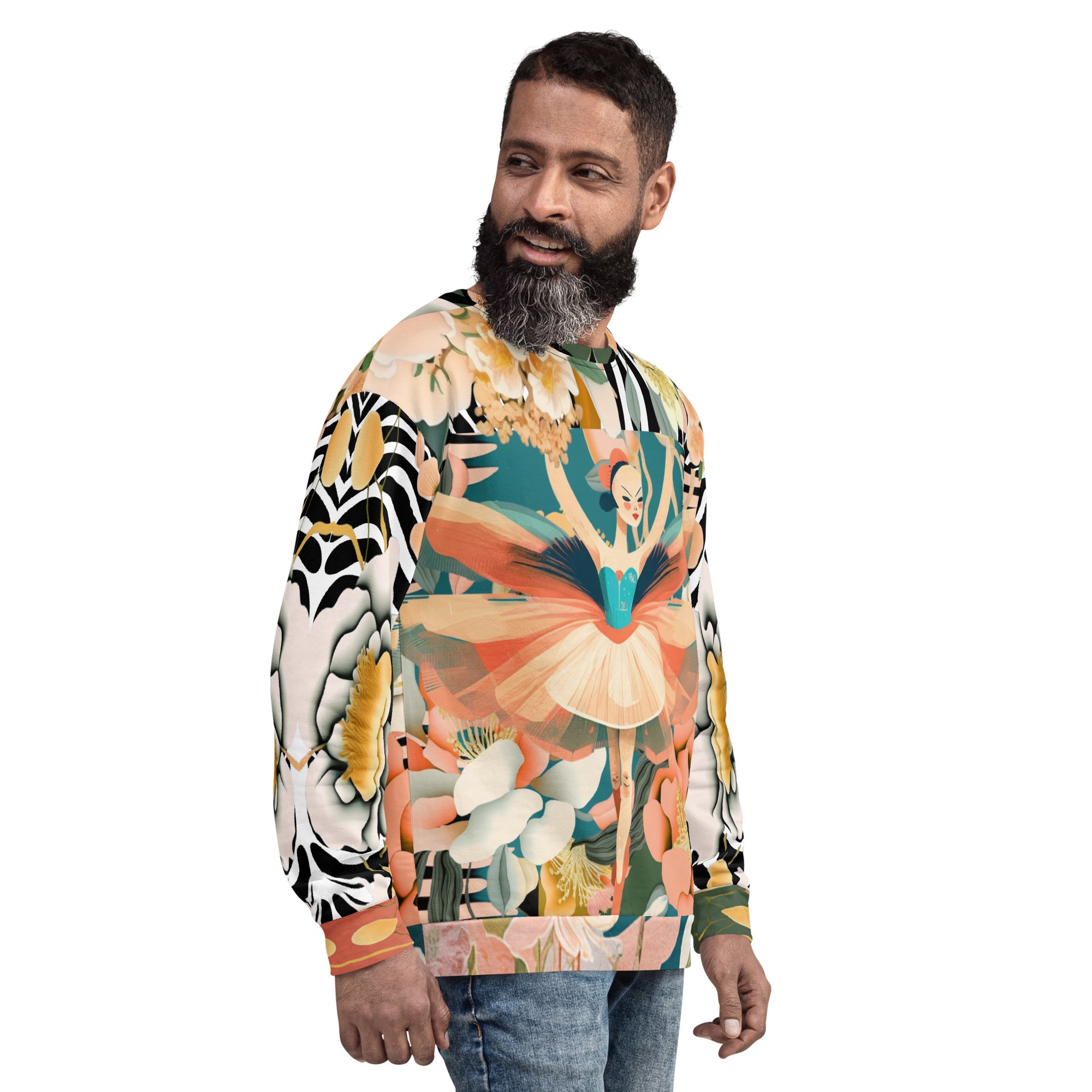 Ballerina in Garden Eco-Poly Unisex Sweatshirt