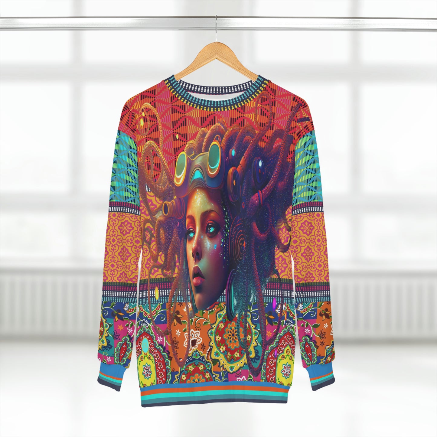 Time Traveler Psychedelic Talking Head Unisex Sweatshirt