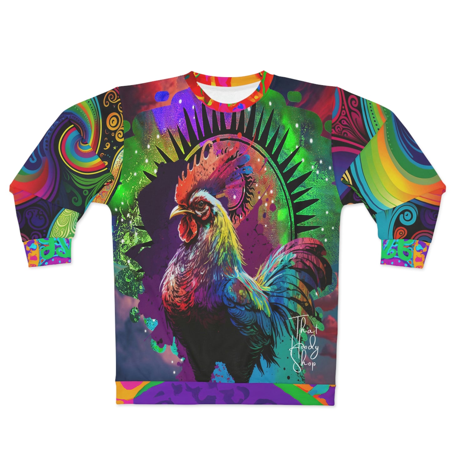 Feeling Cocky Psychedelic Rooster Unisex Sweatshirt