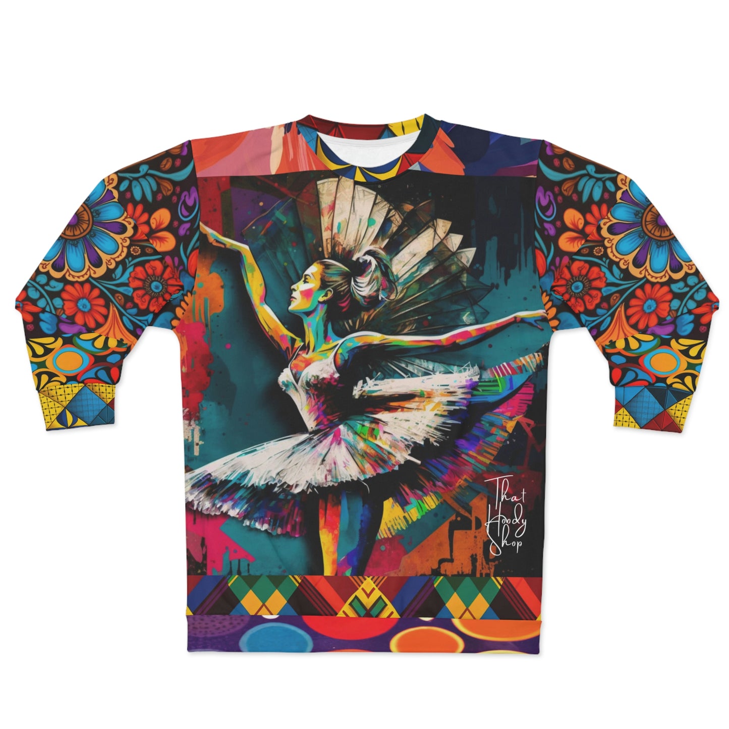 Ballerina in Technicolor Unisex Sweatshirt