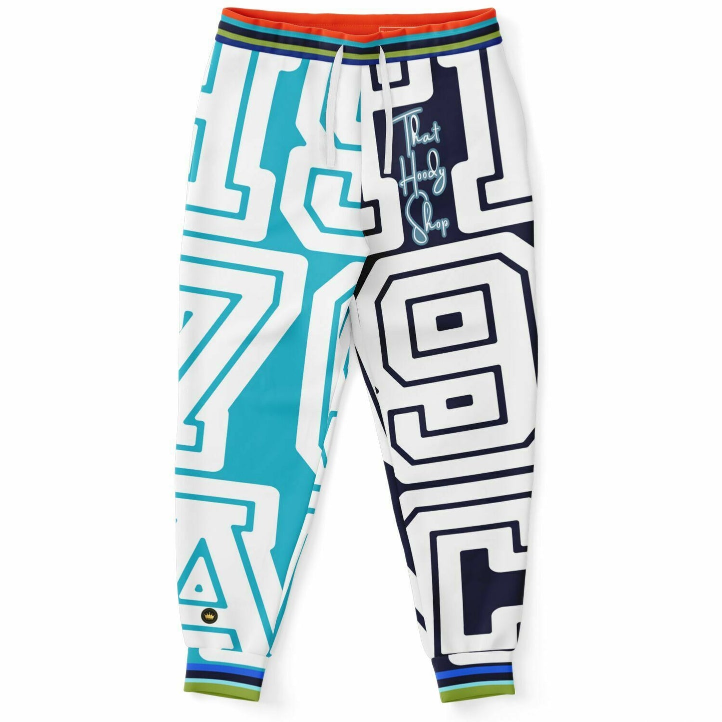 THS 1976 CA Monogram in Blue Duo Eco-Poly Unisex Joggers