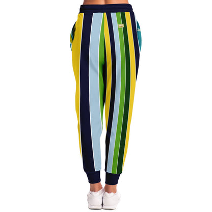 Blue Ivy Collegiate Rugby Stripe Eco-Poly Unisex Joggers