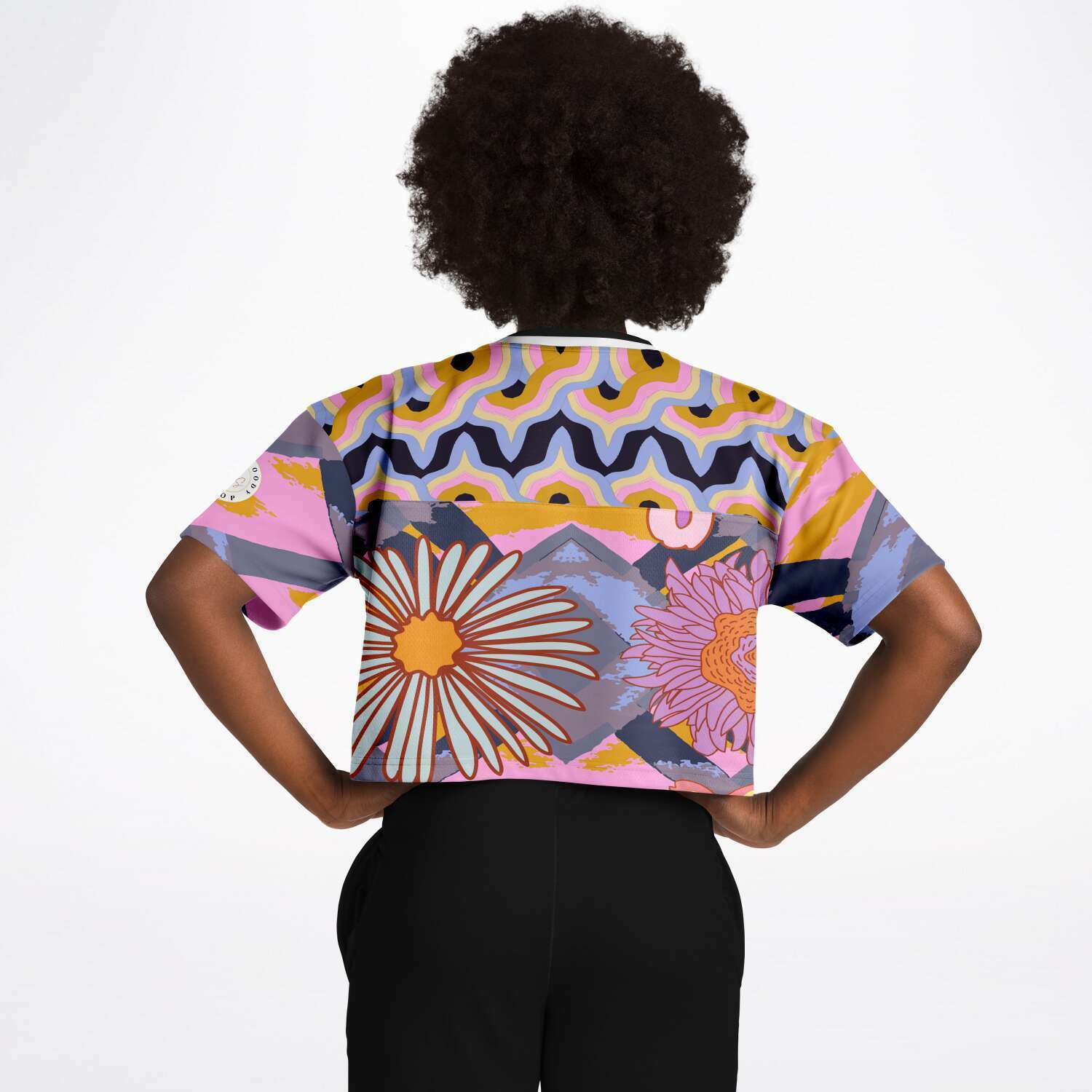 Bahama Mama Abstract Floral Eco-Poly Crop Jersey