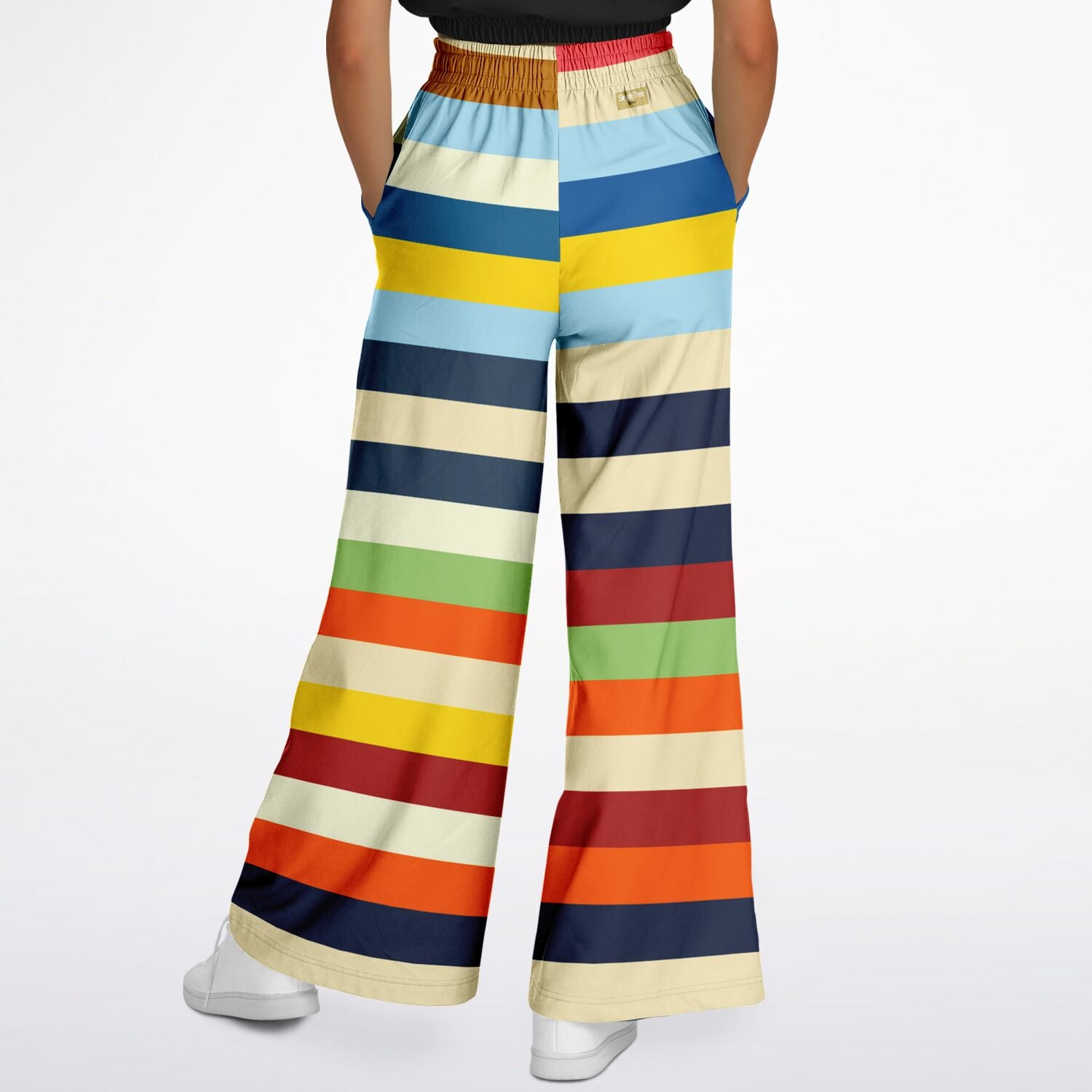 Vasona Rugby Stripe Eco-Poly Wide Leg Pants