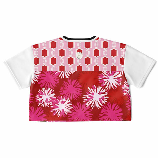 1976 California Pink Carnation Explosion Eco-Poly Crop Jersey