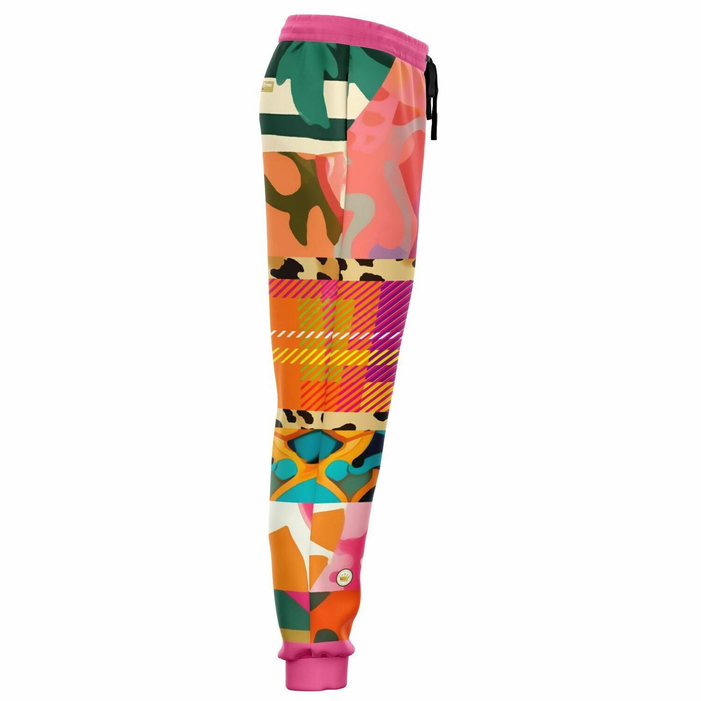 Untouched Beauty of Medusa Abstract Patchwork Eco-Poly Unisex Joggers