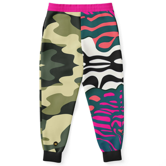 Psychedelic Peach Zebra Eco-Poly Camo Unisex Joggers