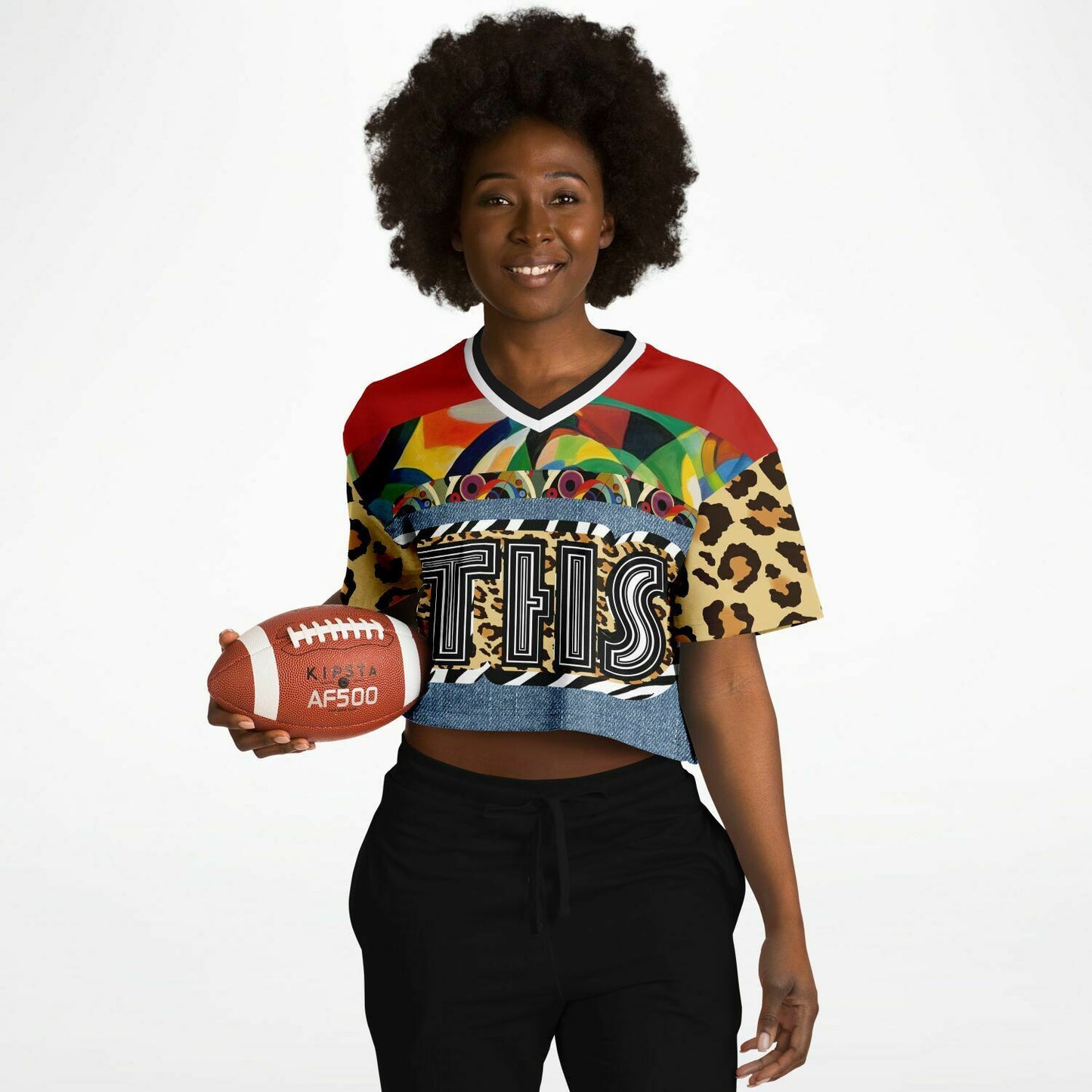 Afro-Queen Solace THS Leopard Eco-Poly Crop Jersey