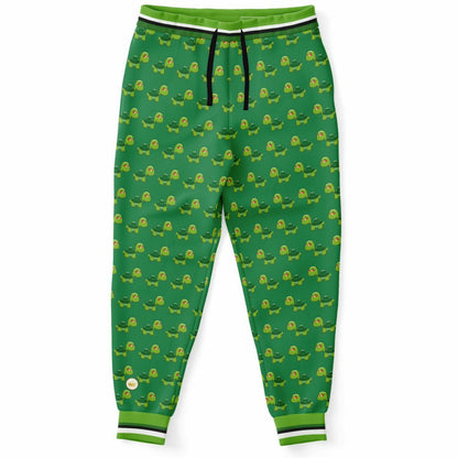 Green Acres Turtle Cluster en joggers unisex de eco-poliéster verde 