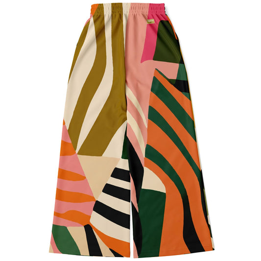 Miami Shores Tropical Zebra Eco-Poly Wide Leg Pants