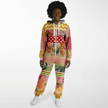 Mameluco polar unisex con patchwork floral de Yogananda