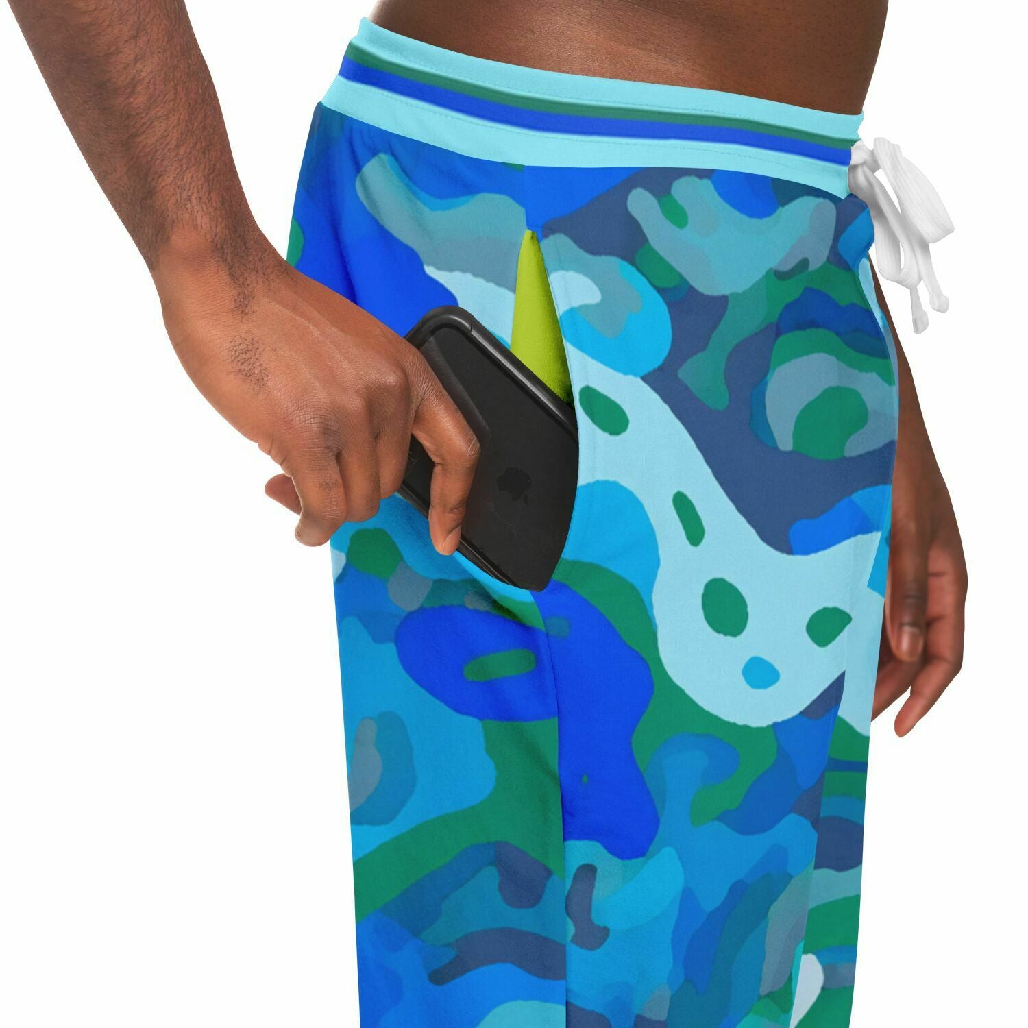 Motion of the Ocean Blue Camouflage 1976 Eco-Poly Unisex Joggers