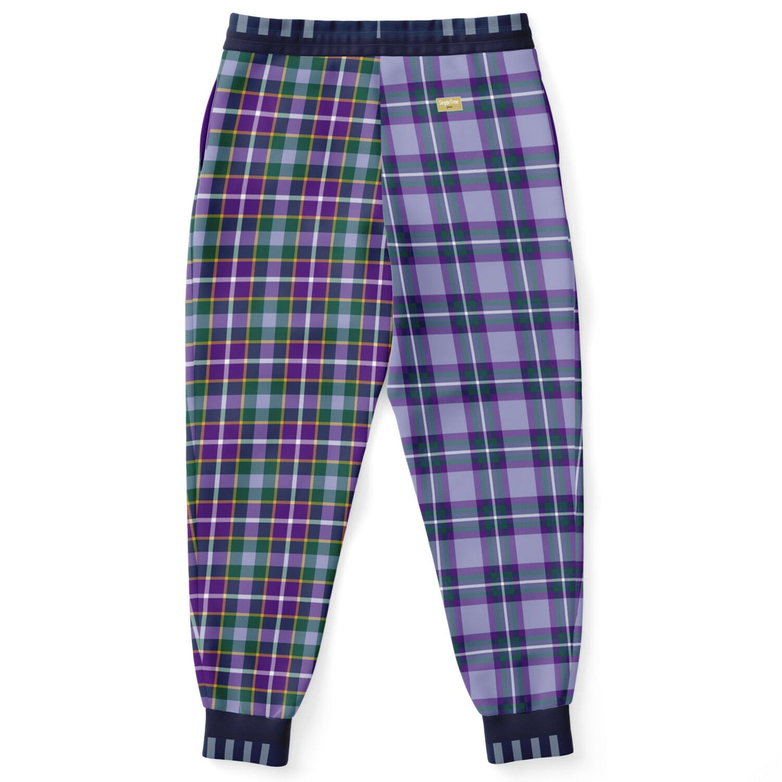 Purple Crush Tartan Plaid Eco-Poly Unisex Joggers