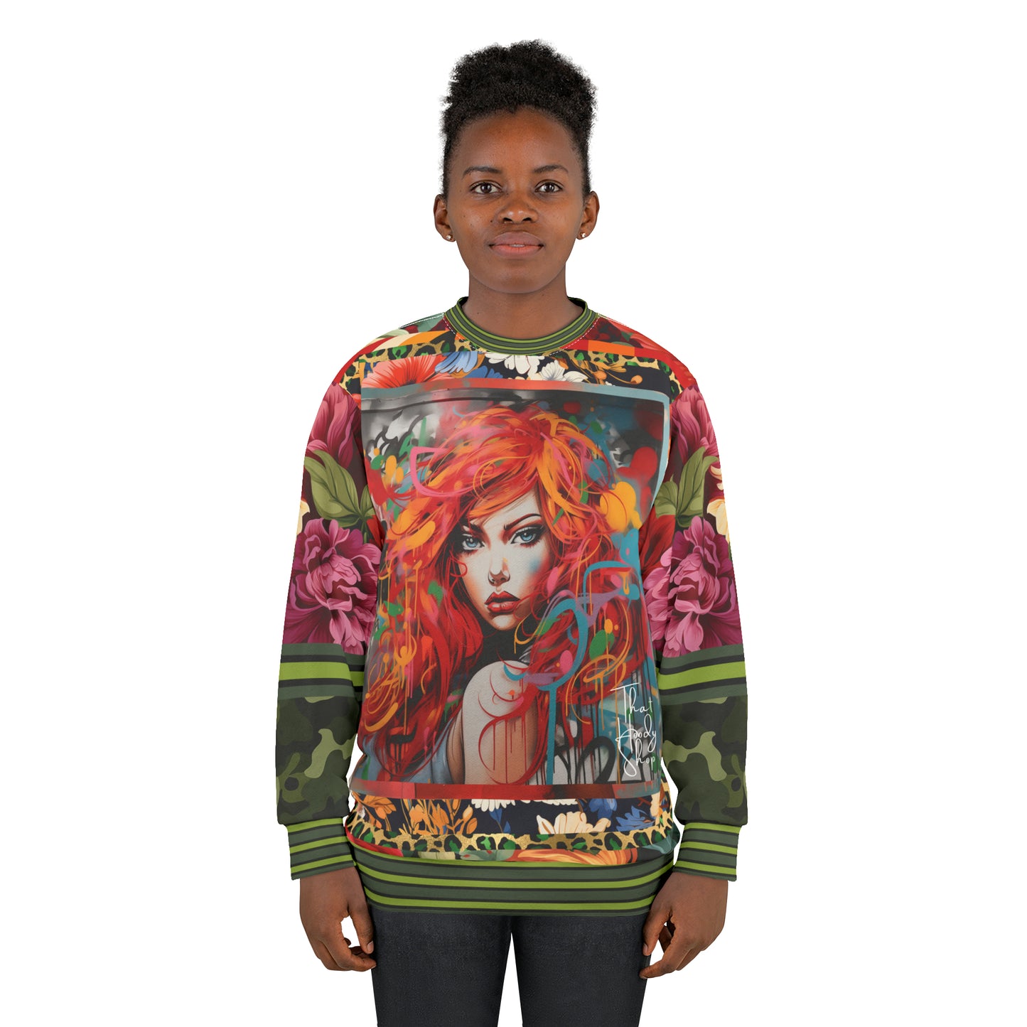 Miss Clarissa Floral Print Unisex Sweatshirt