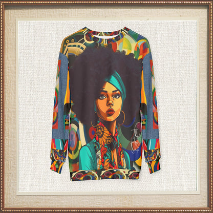 Afro Queen-Solace Girl Edition Unisex Sweatshirt (Gold Label)