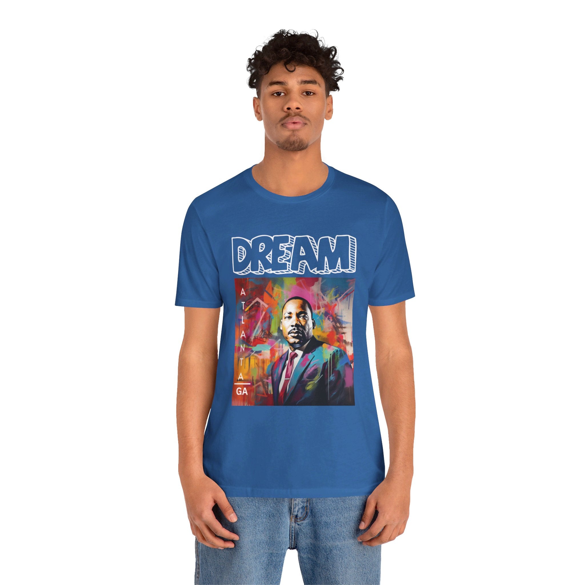 MLK Jr Dream Graffiti Art Unisex Short Sleeve Tee