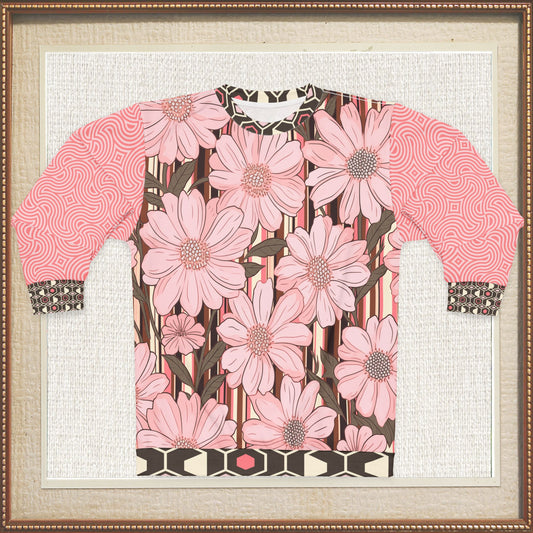 Fantasy in Pink Floral Unisex Sweatshirt (Gold Label)