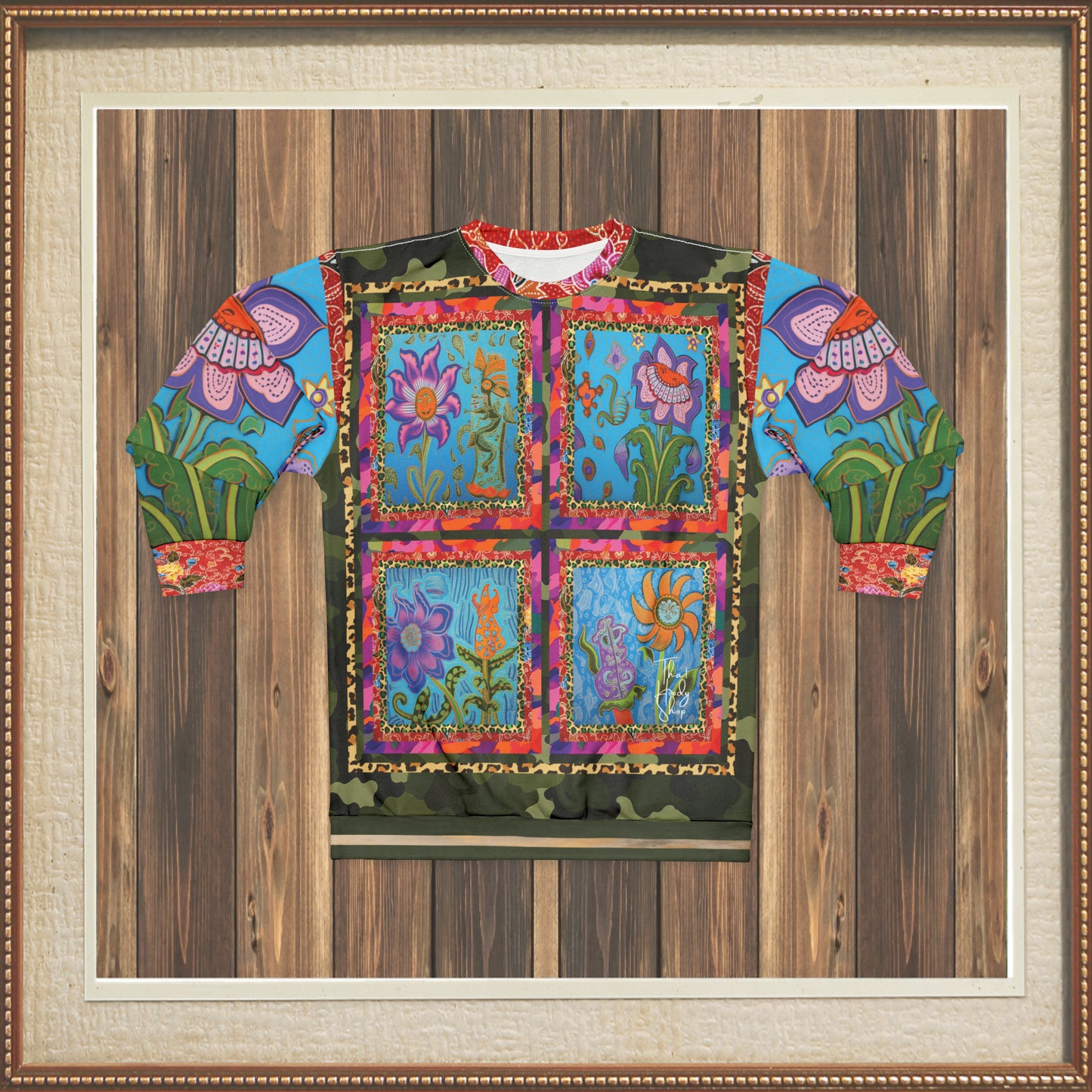Floral Monsters Batik Animal Camouflage Unisex Sweatshirt