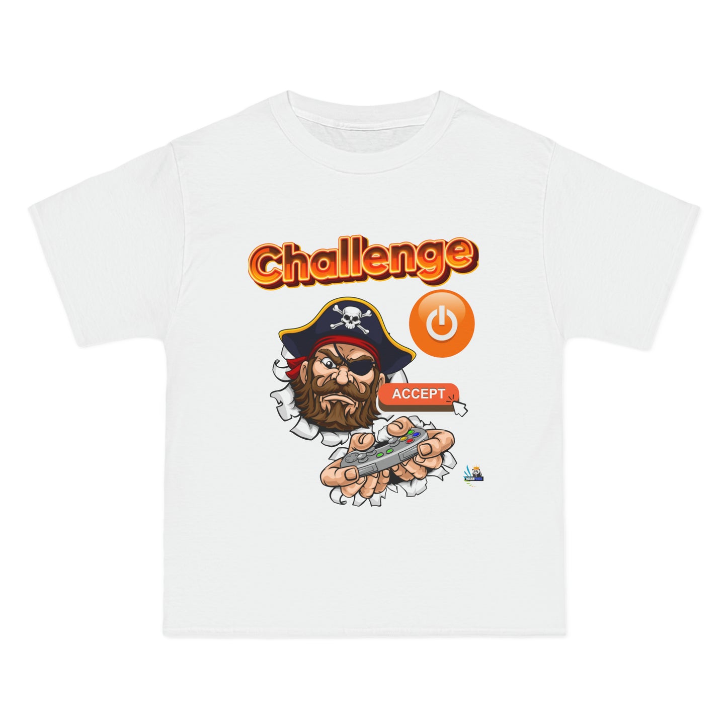 Camiseta para juegos unisex de peso pesado Challenge Accepted Pirate Edition