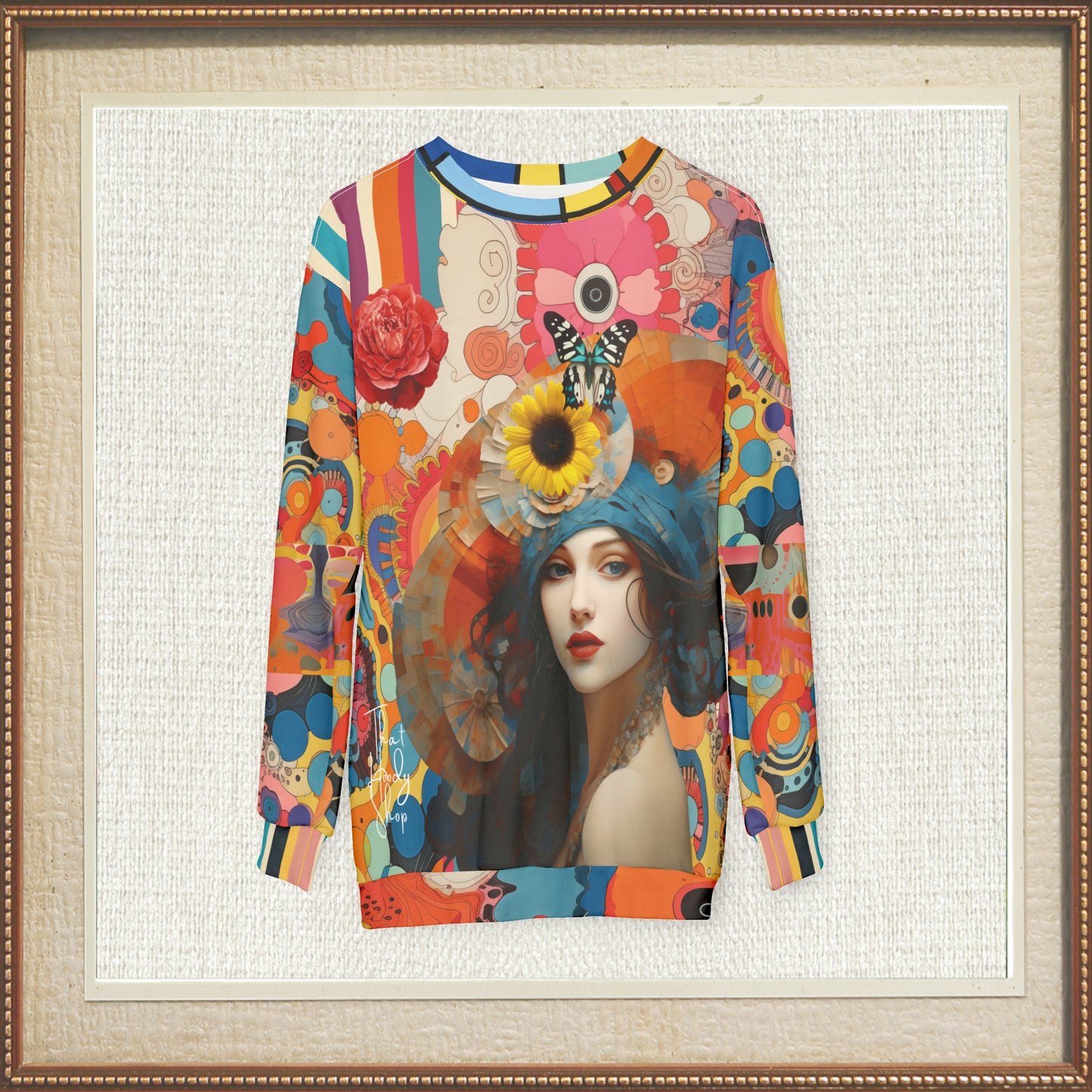 Lady Kitterling in Chapeau Abstract Art Unisex Sweatshirt