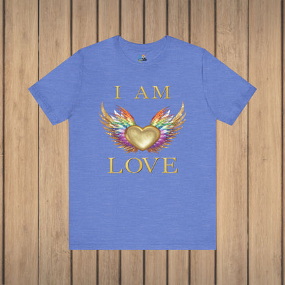 I am Love Angel Wings Short Sleeve Tee