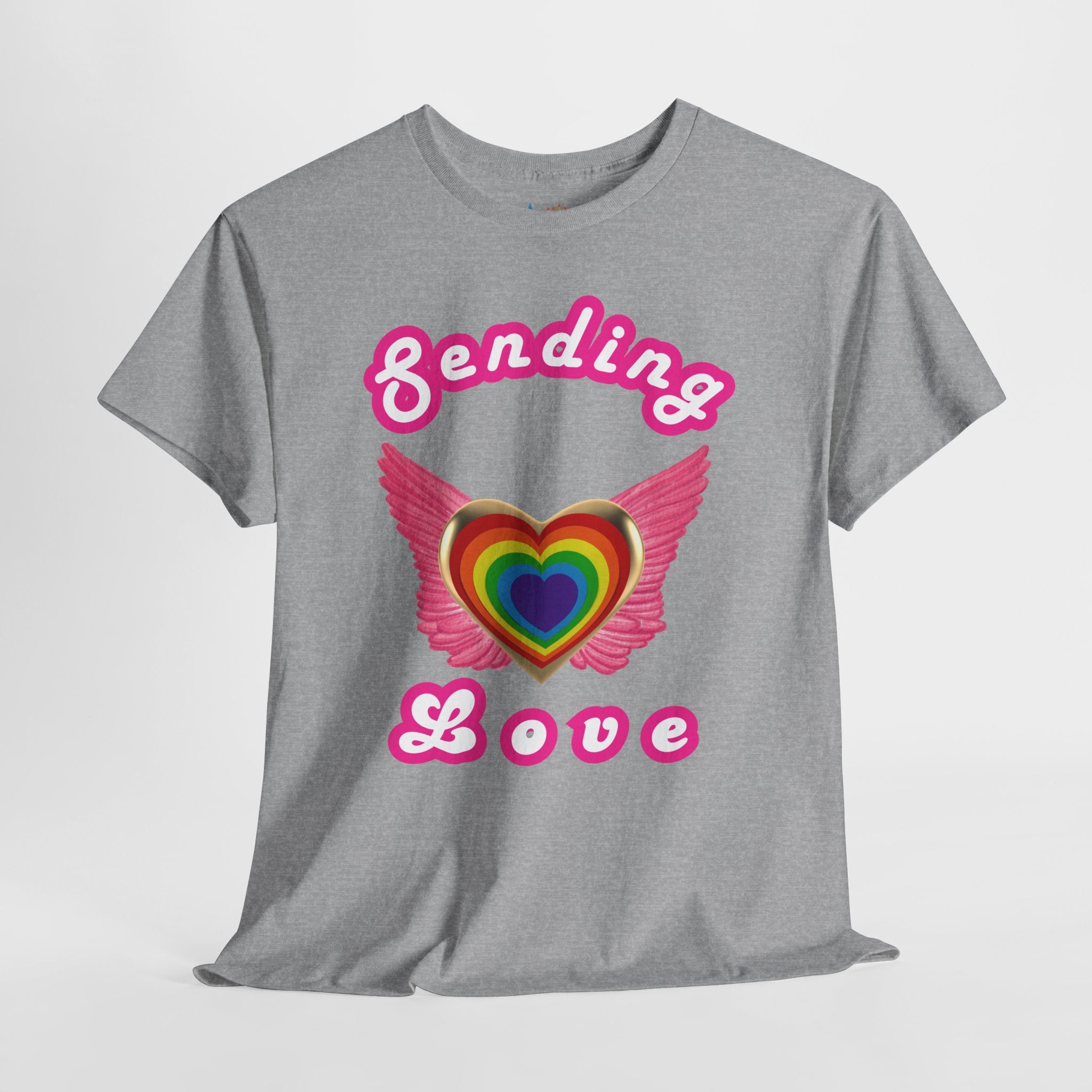 Sending Love Inspirational Heavyweight Unisex Tee